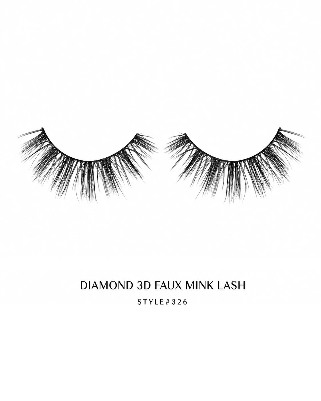 Diamond 3D Faux Mink Lashes Style #326 – Voluminous, Multi-Layered, Reusable, Dramatic Full Glam