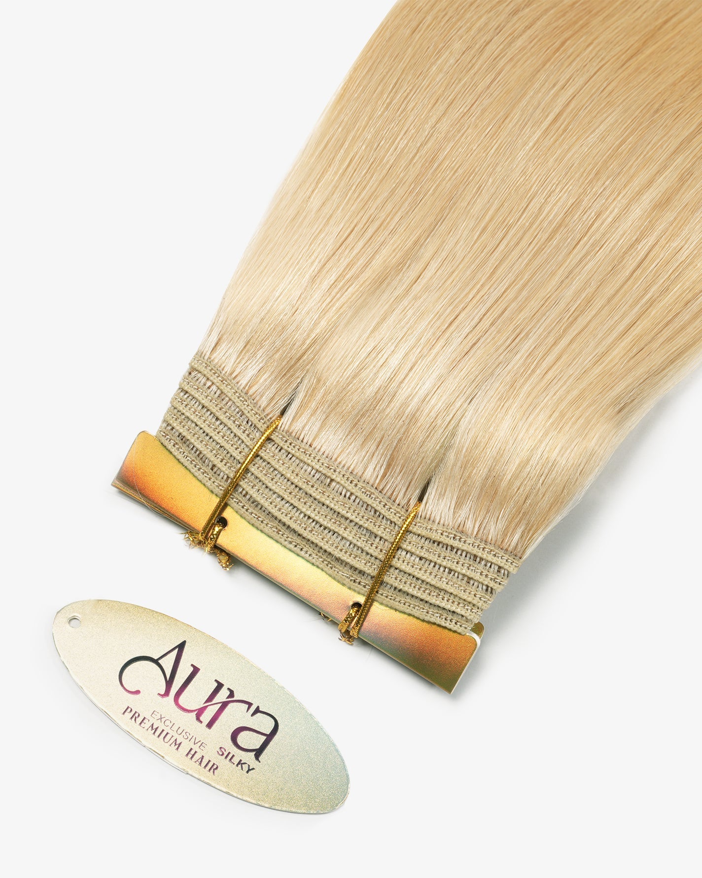 Aura Weft Hair Extensions Honey Blonde with Platinum Blonde #27/613