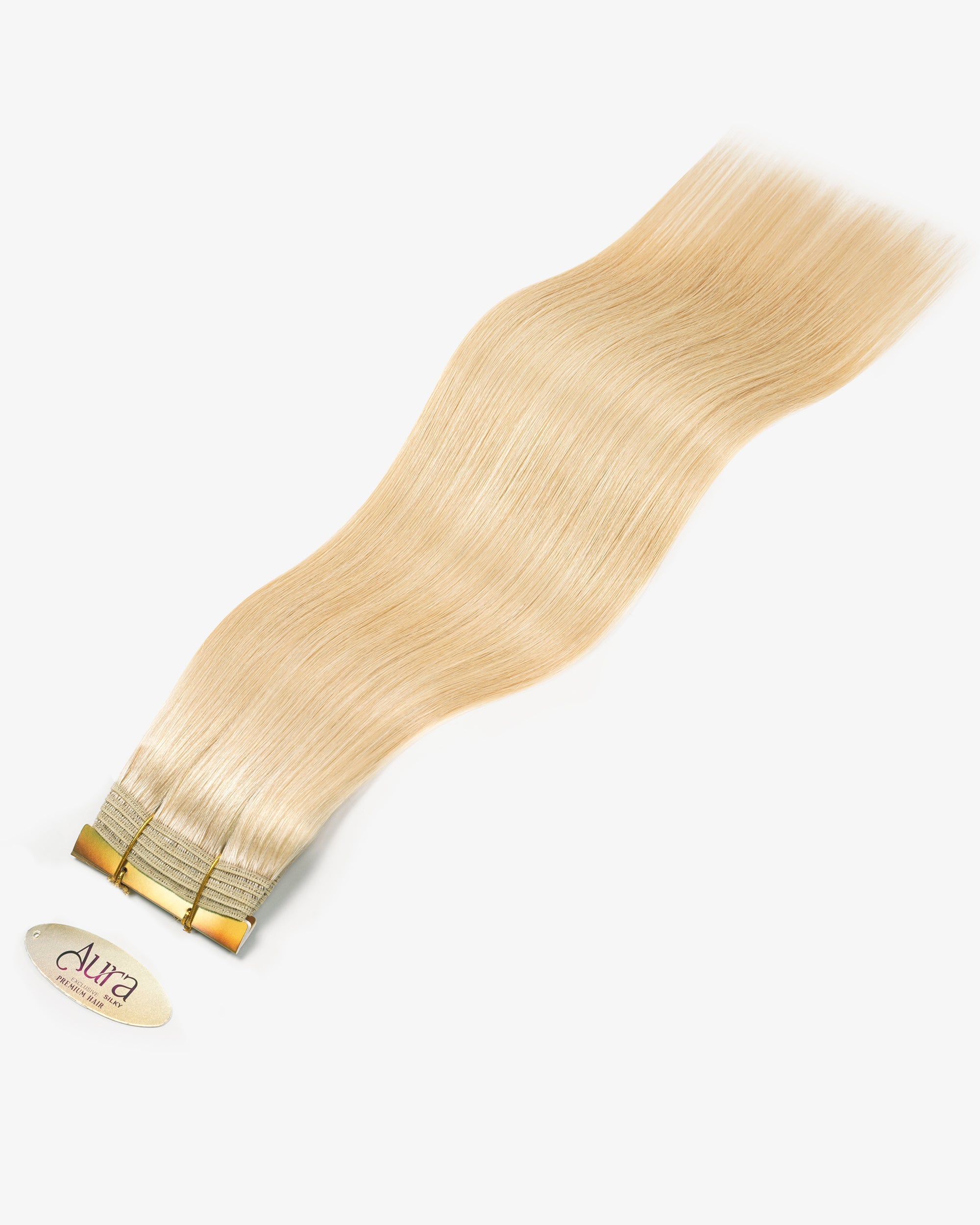 Aura Weft Hair Extensions Honey Blonde with Platinum Blonde #27/613