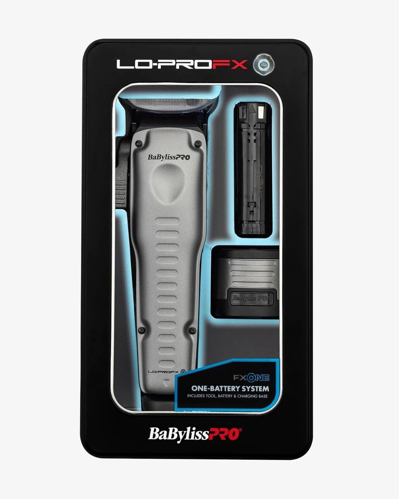 BaBylissPRO FXONE LO-PROFX Cordless Trimmer – Professional Low-Profile Trimmer with Interchangeable Battery (FX729)