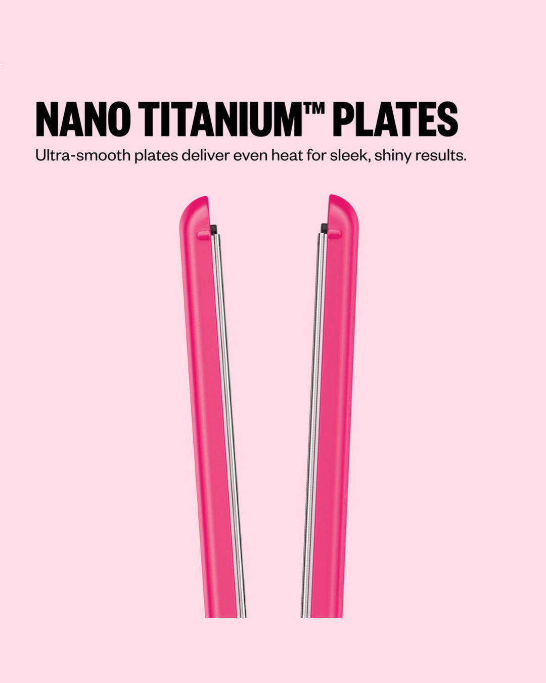 BaBylissPRO Limited Edition Digital Ultra-Thin 1" Flat Iron – Hot Pink – BNT4172THP Nano titanium plates
