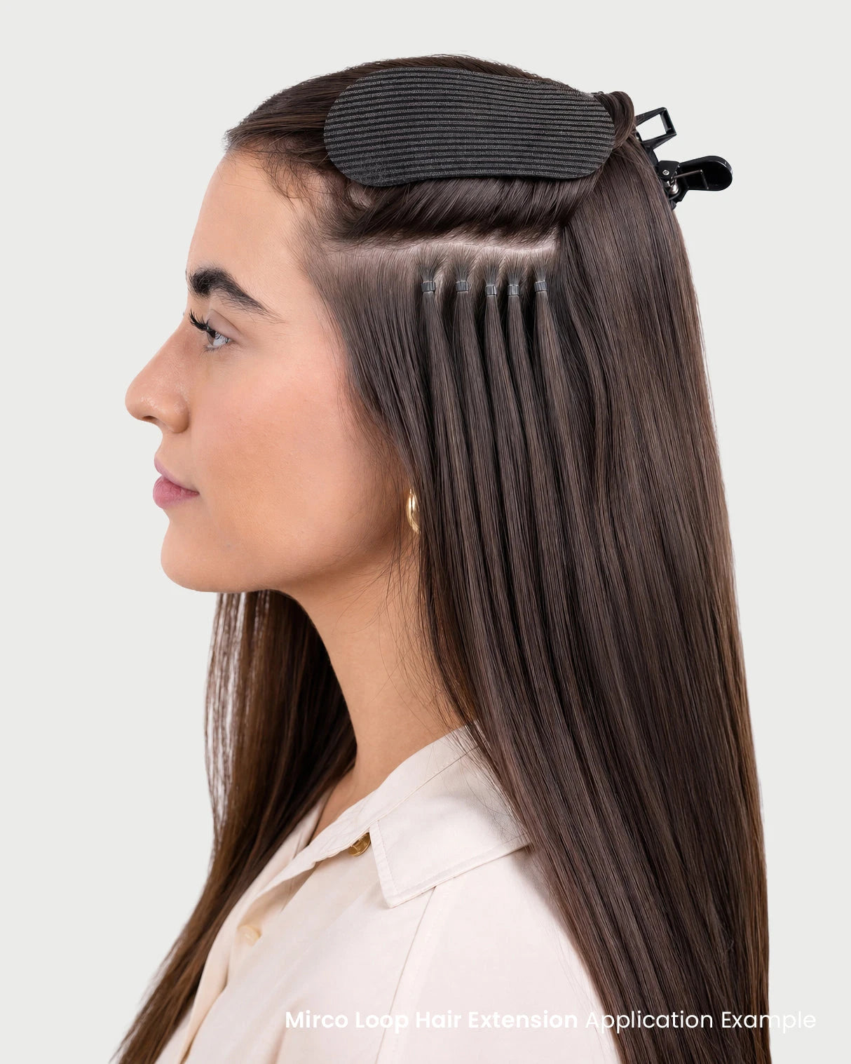 Micro Loop Hair Extensions Unprocessed Natural Black #NB