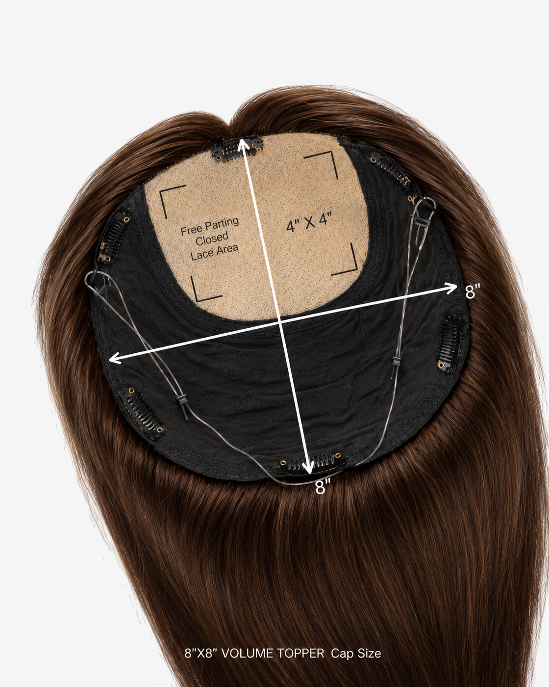 Aura Volume Hair Toppers Dark Brown #2