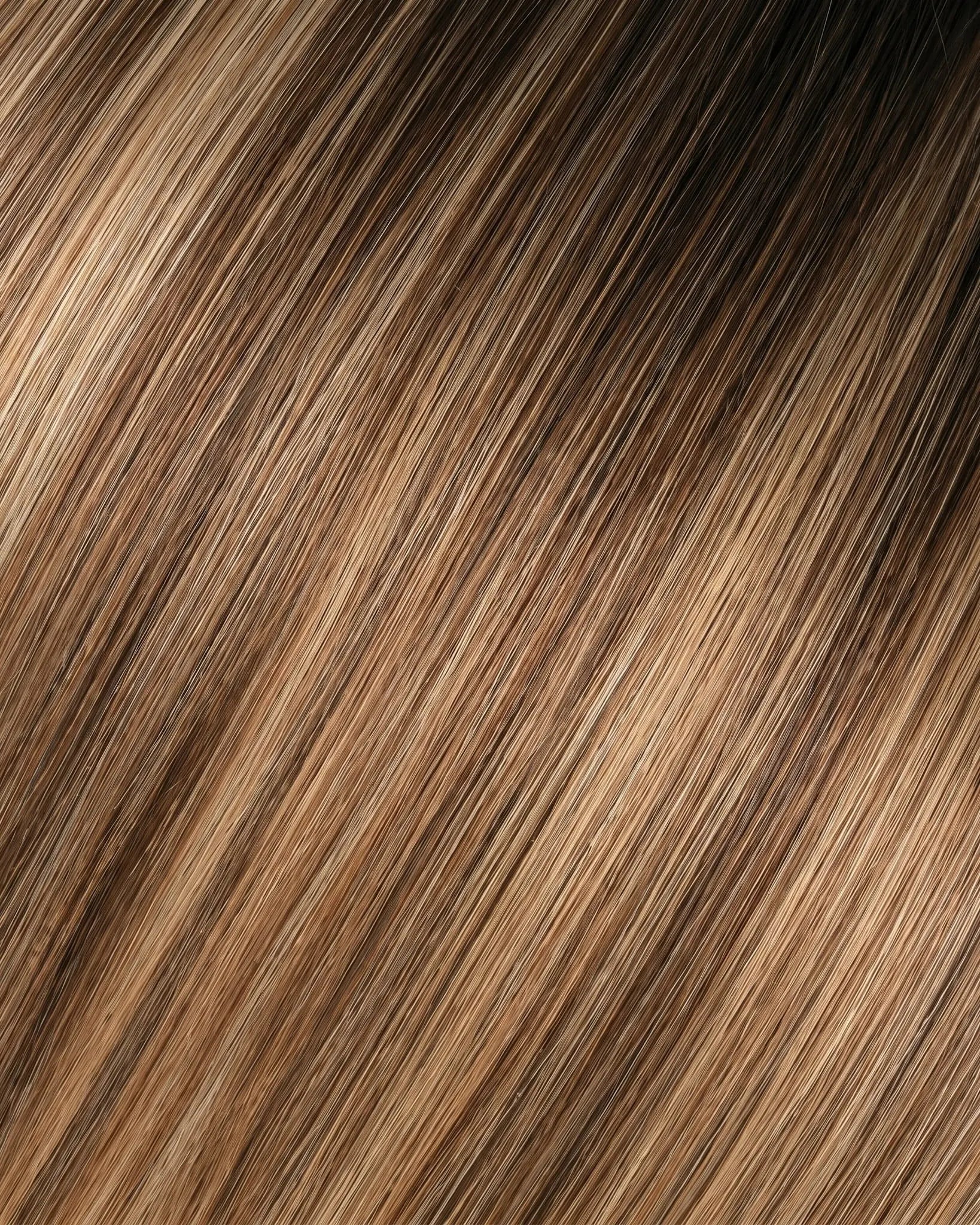 Remy Human Hair Extension Dark Rooted Honey Blonde PT4/27