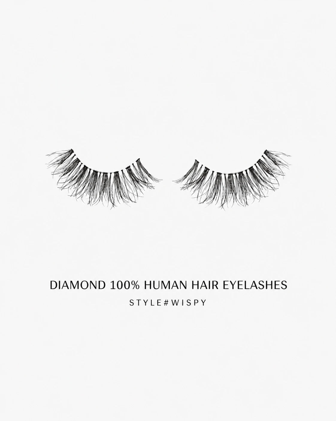 Human Hair Strip Eyelash Style Wispy