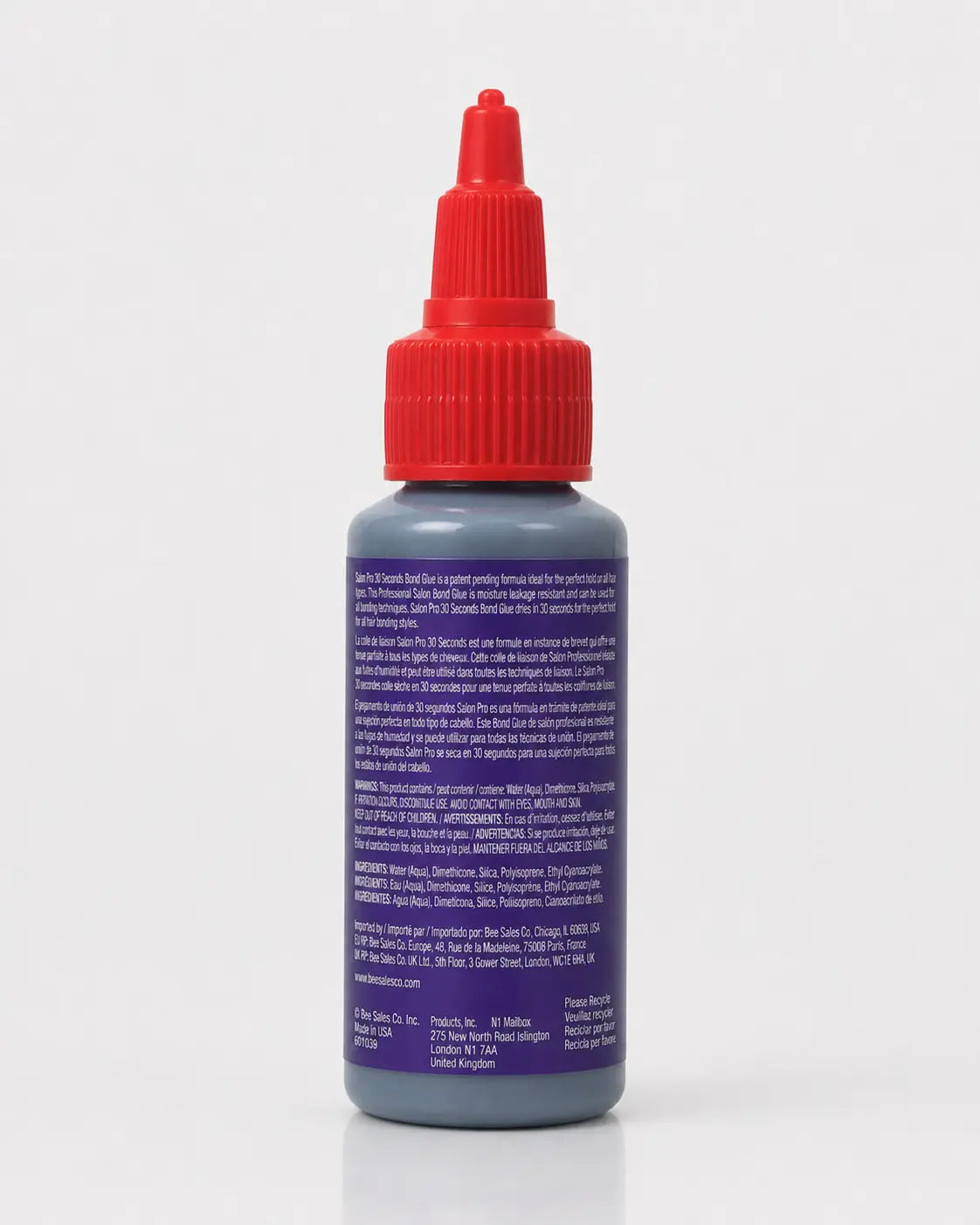Salon Pro 30 Sec Super Hair Bonding Glue 1oz Back