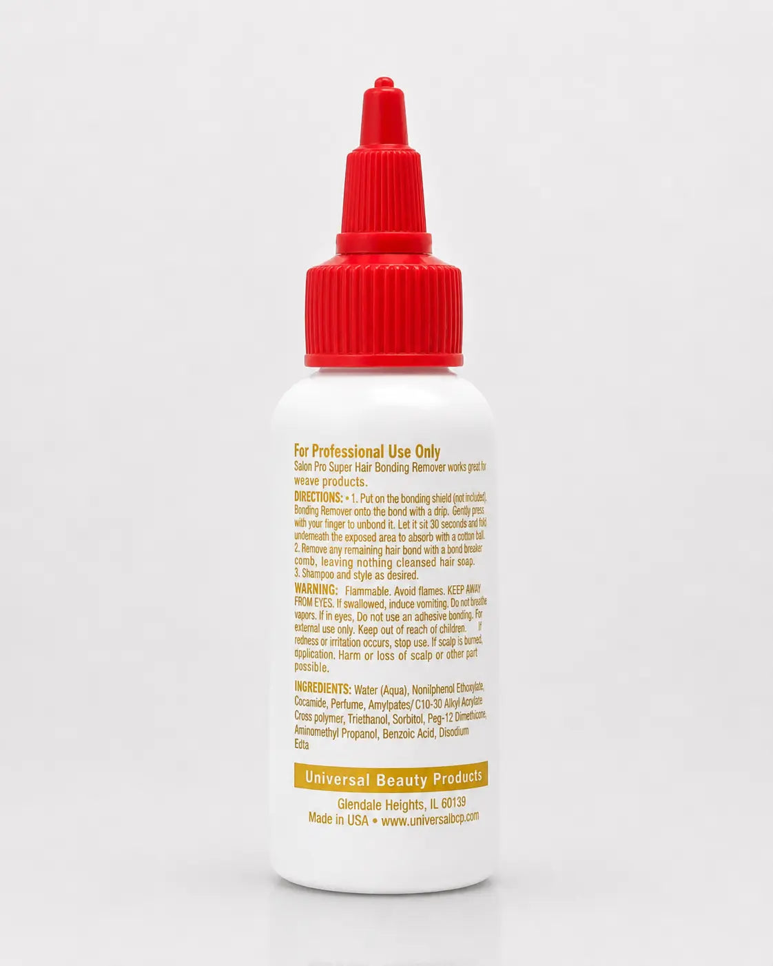 Salon Pro Remover Lotion 2ozs Back