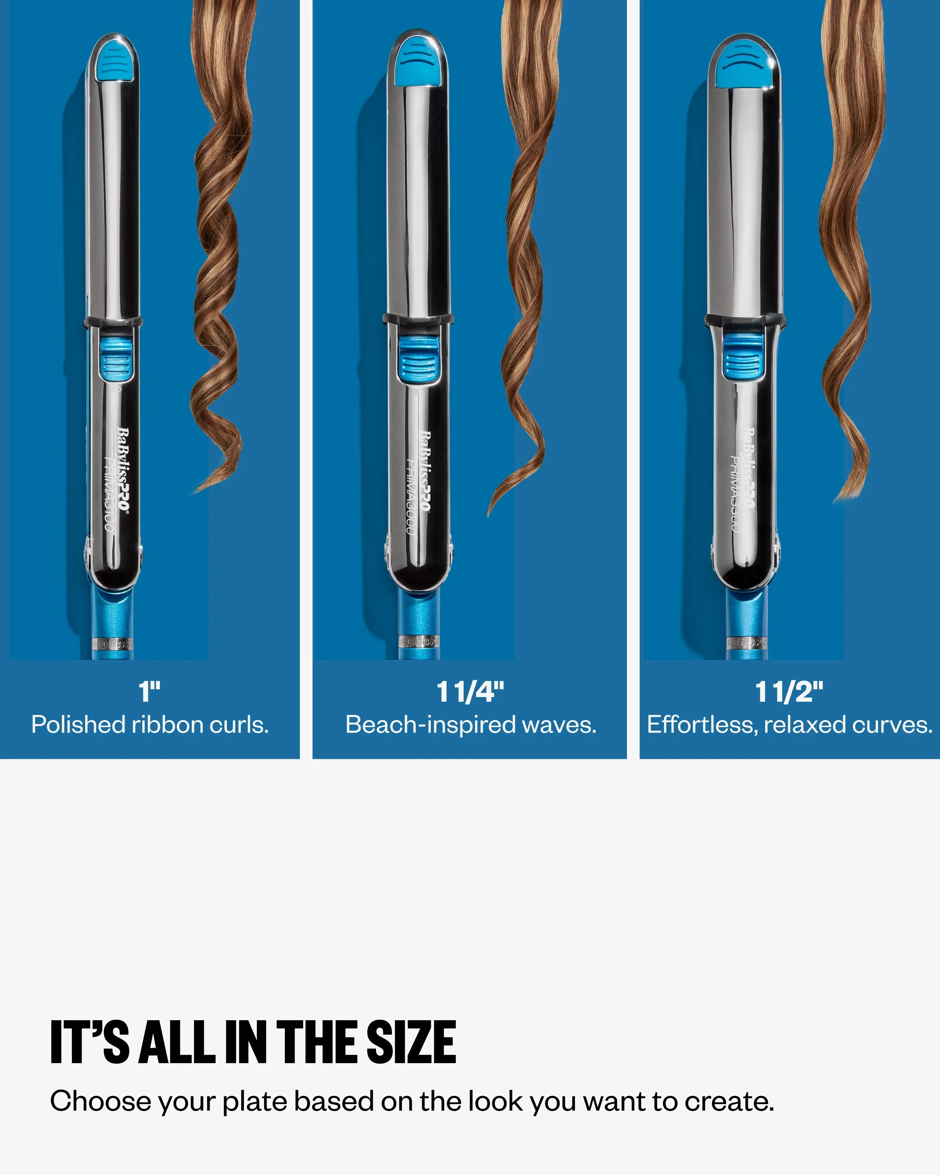 BaBylissPRO Nano Titanium Prima3100 1" Ionic Styling Iron – 3-in-1 Professional Flat Iron for Straight, Wave & Curl