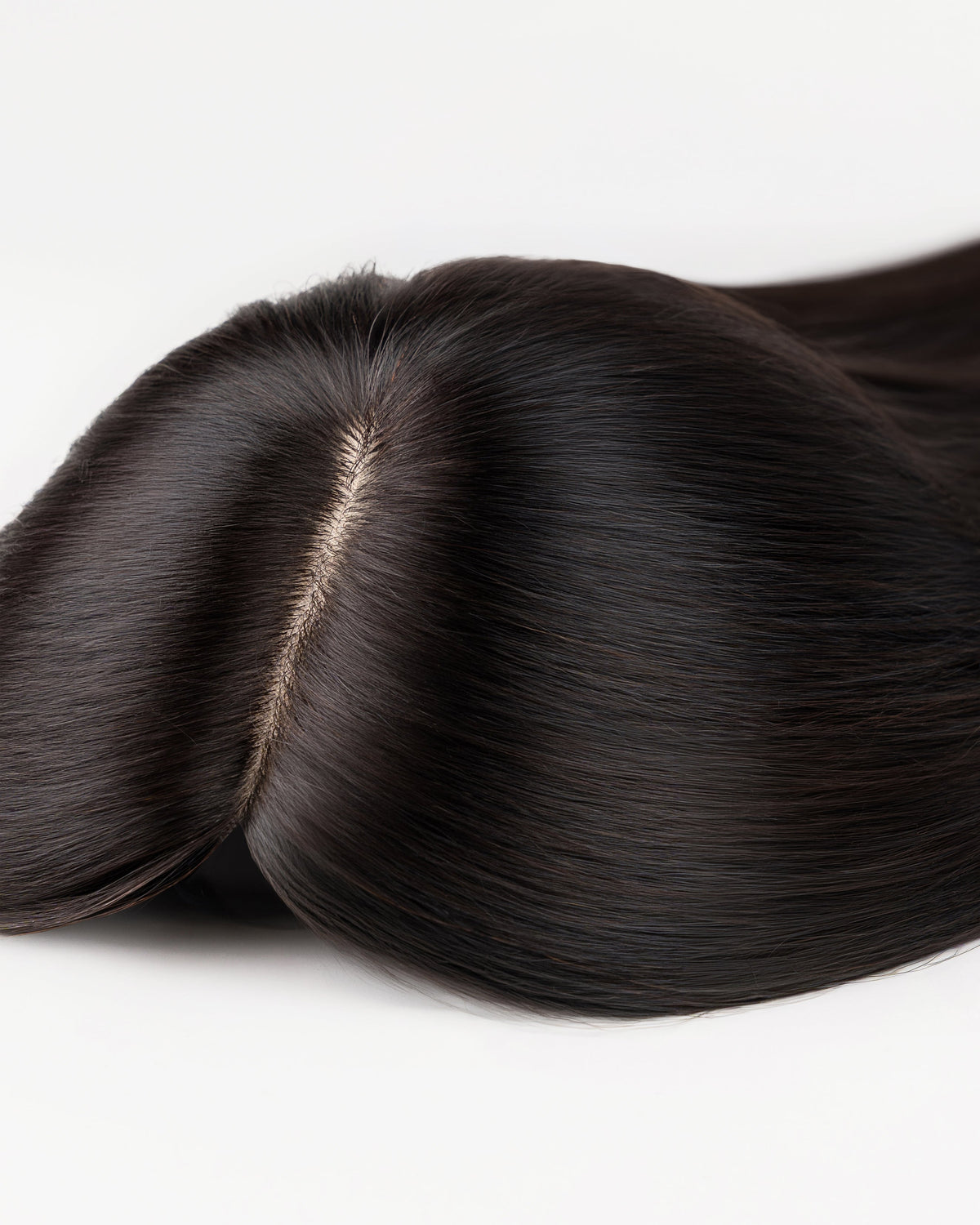 Aura 8 x 8 inch volume hair topper, hair and base close-up
