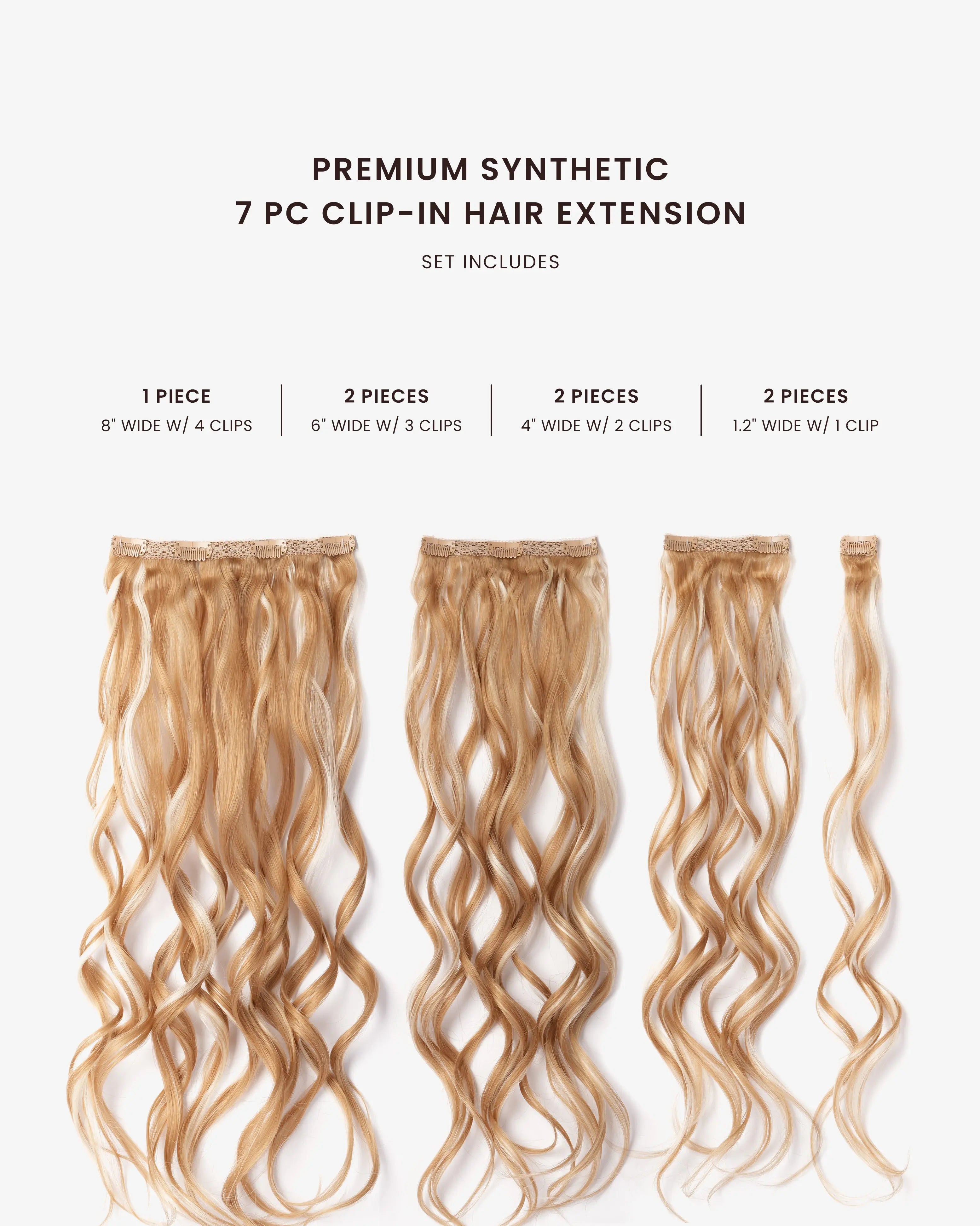 Premium Synthetic Clip-In Extension Spanish Wave