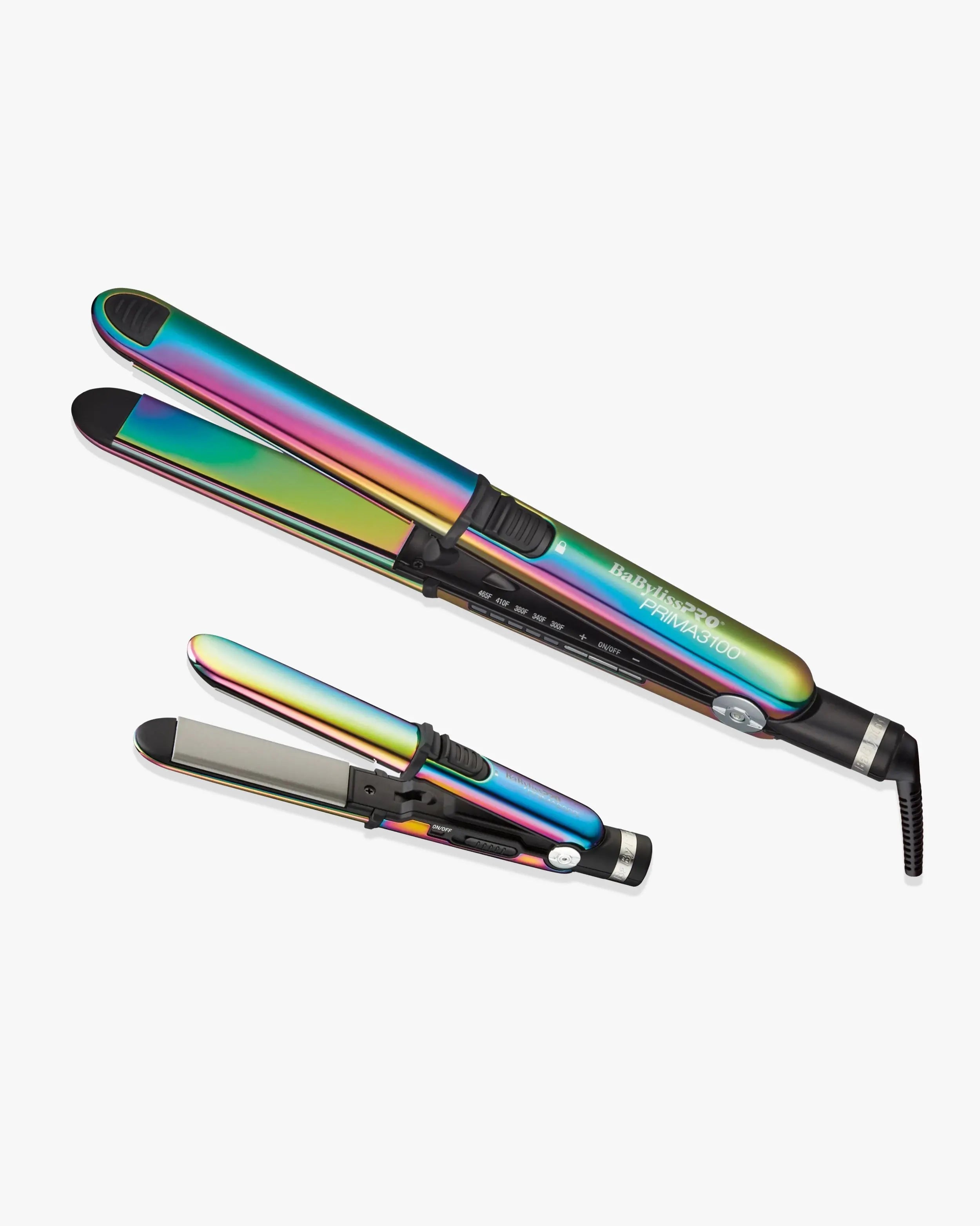 BaBylissPRO Nano Titanium Ltd Ed Iridescent 3/4" & 1" Prima Styling Iron Value Set 