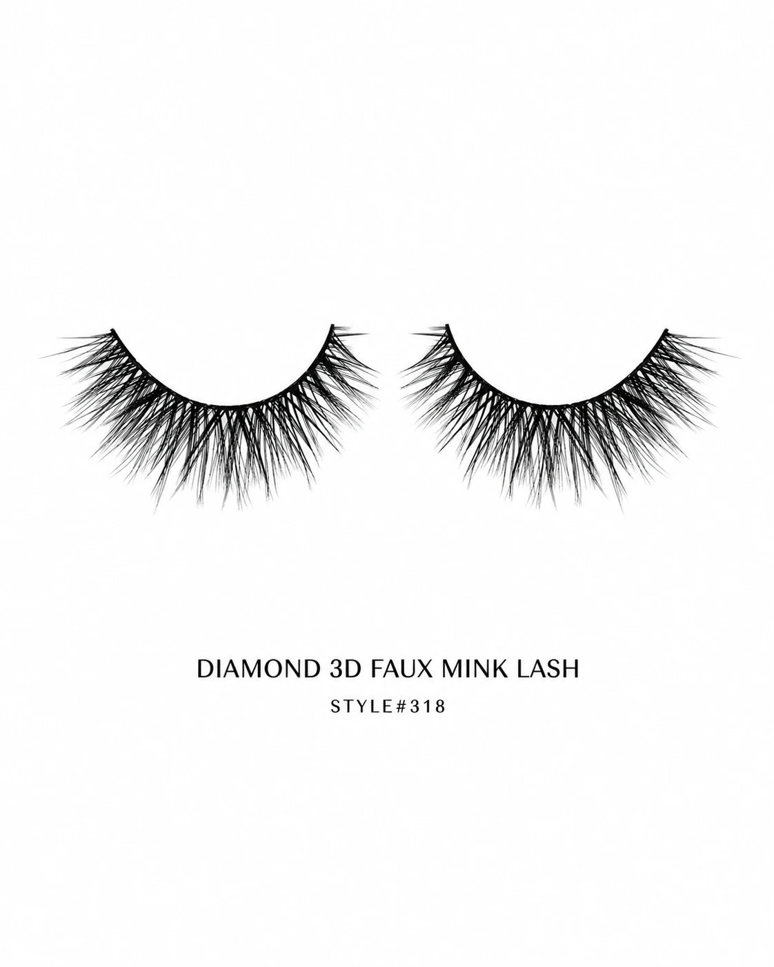 Diamond 3D Faux Mink Lashes Style #318 – Voluminous, Multi-Layered, Reusable, Dramatic Full Glam