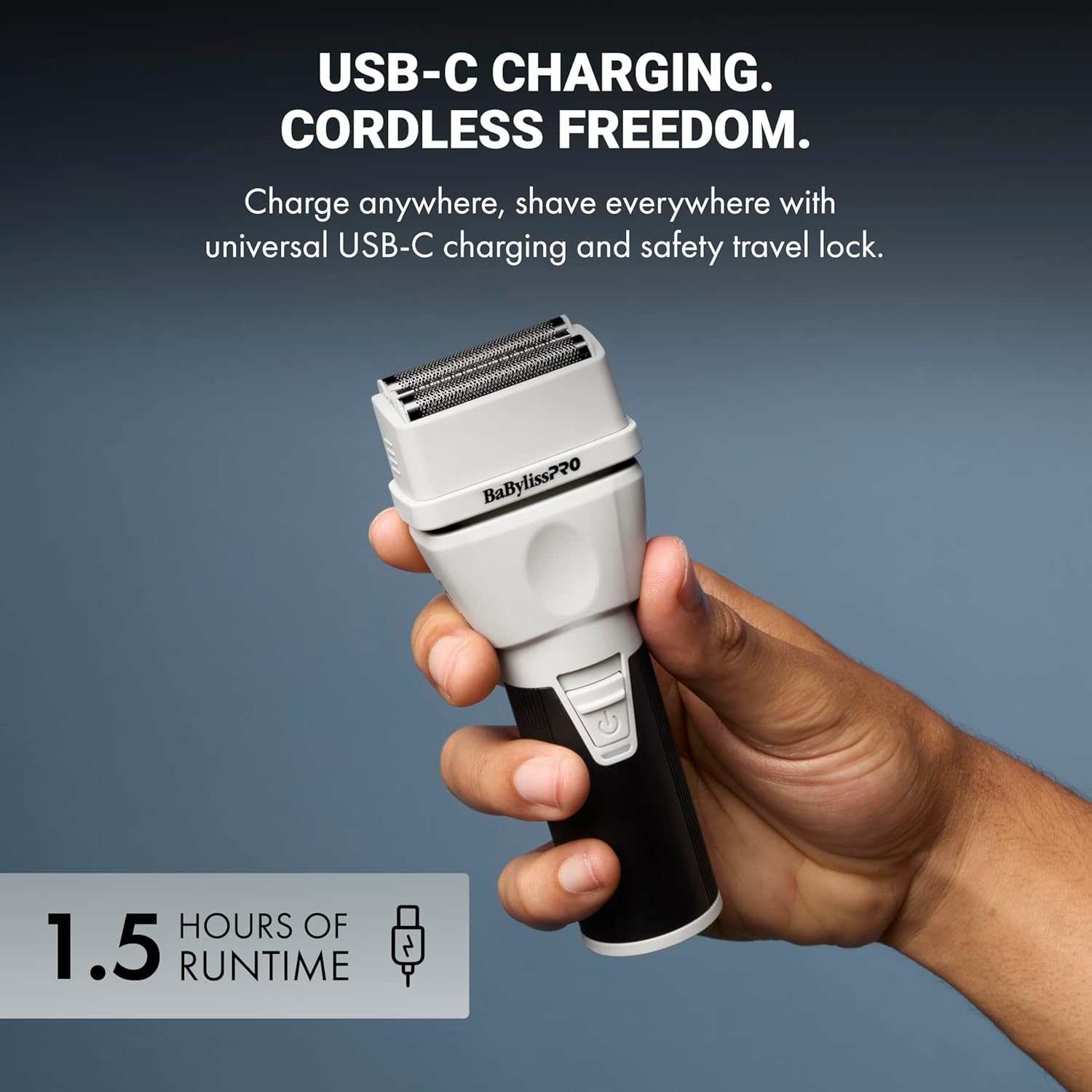BaBylissPRO COREFX Double Foil Shaver – Waterproof Cordless Professional Finishing Shaver