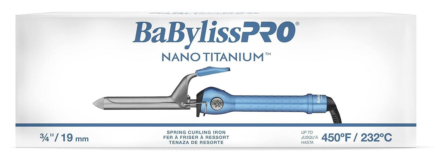 BABYLISSPRO NANO TITANIUM ¾” SPRING CURLING IRON