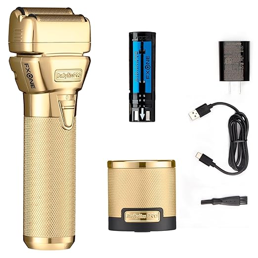 BABYLISSPRO FXONE GOLD/MATTE BLACK DOUBLE FOIL SHAVER