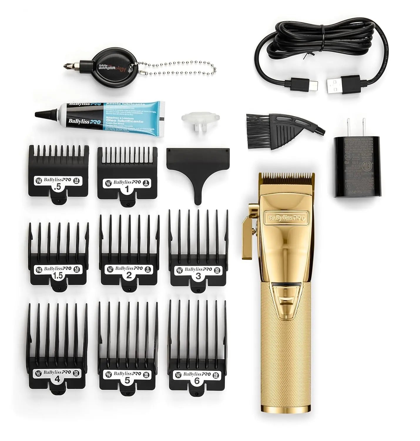 BaBylissPRO FX+ GOLD/SILVER ALL METAL LITHIUM CLIPPER Global Morado Inc.