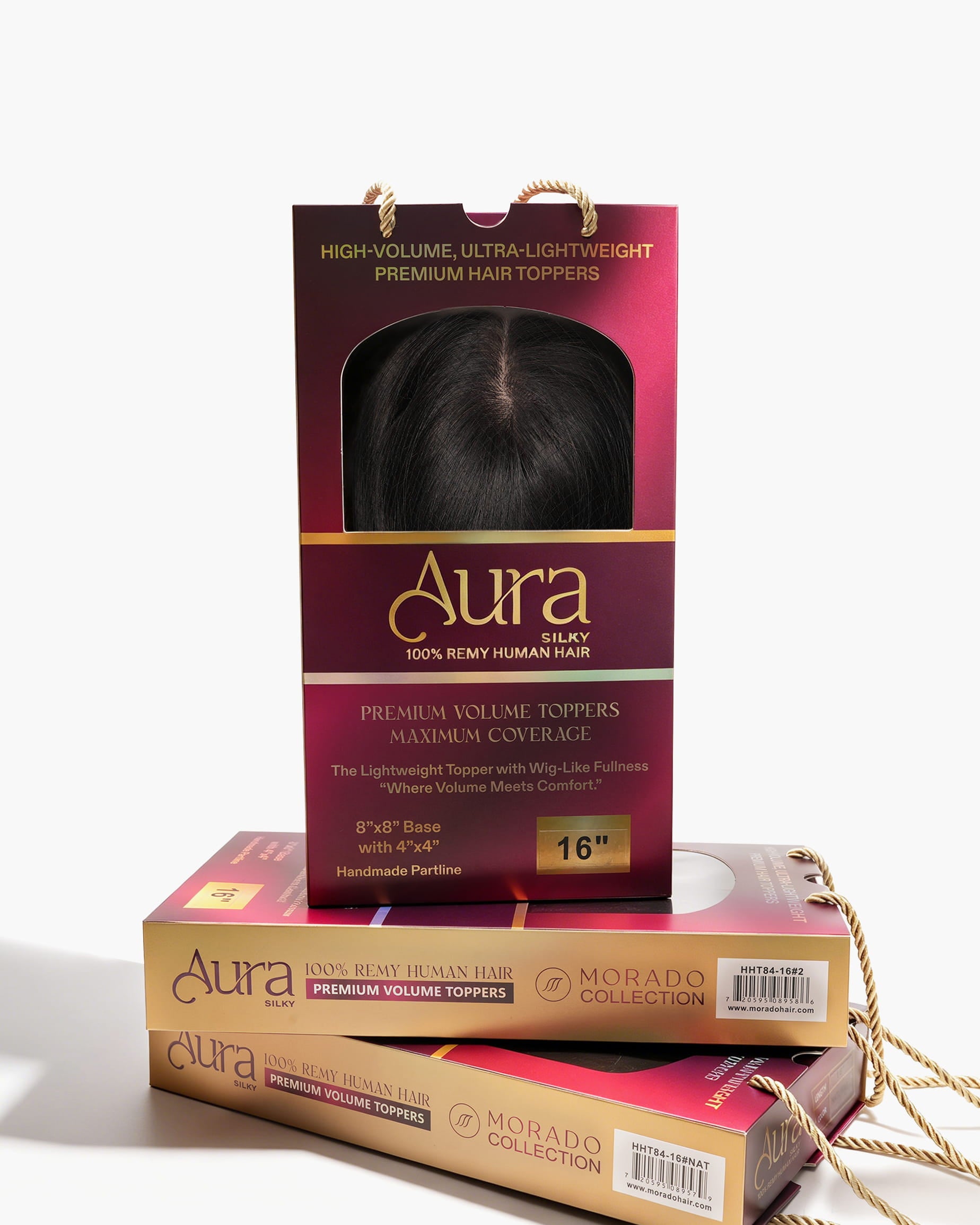 Aura Volume Hair Topper retail packaging, alternate view