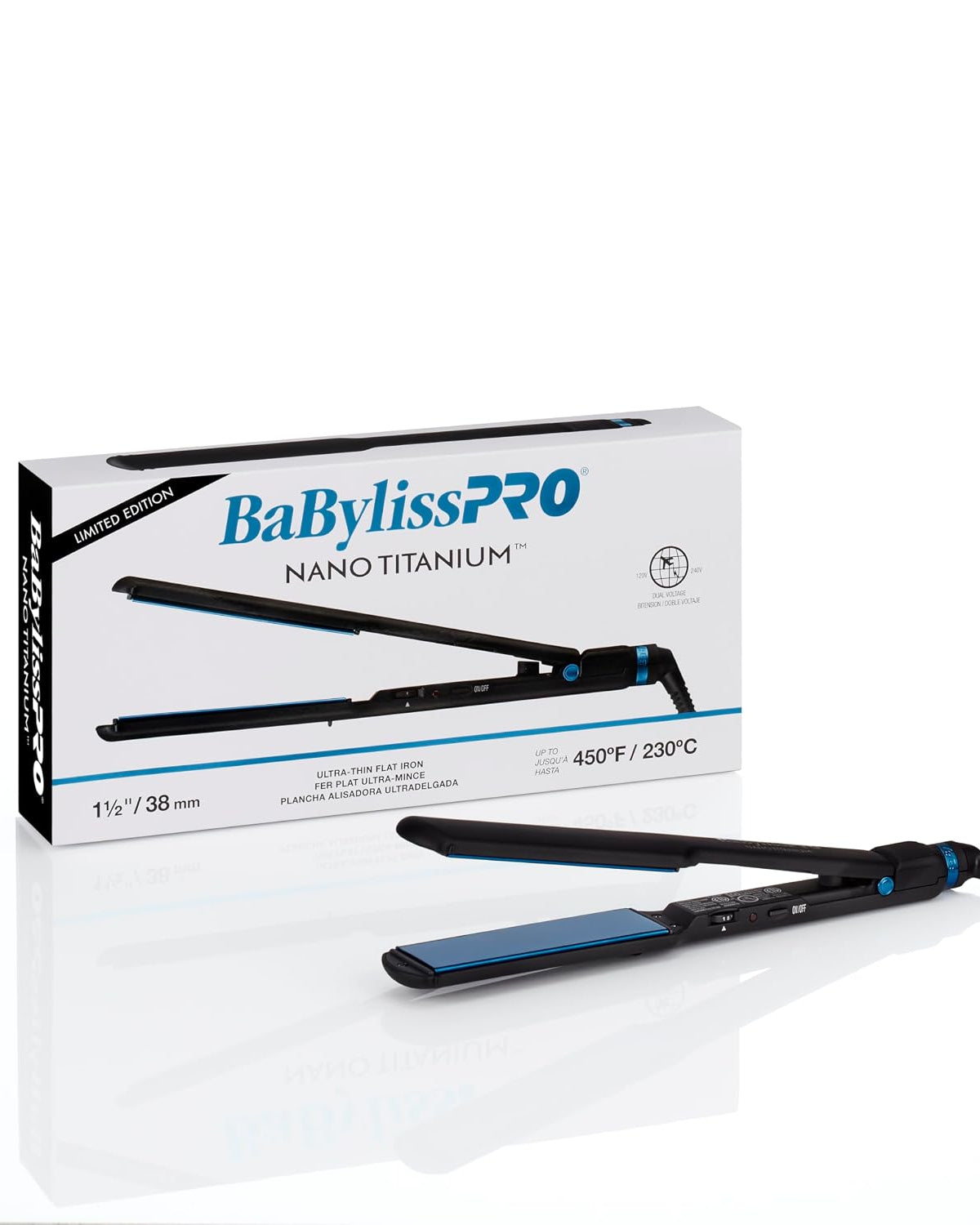 BaBylissPRO Nano Titanium ultra thin hair straightener 1.5"
