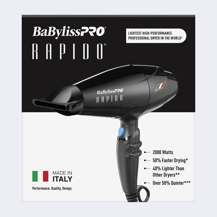 BABYLISSPRO RAPIDO DRYER BLACK