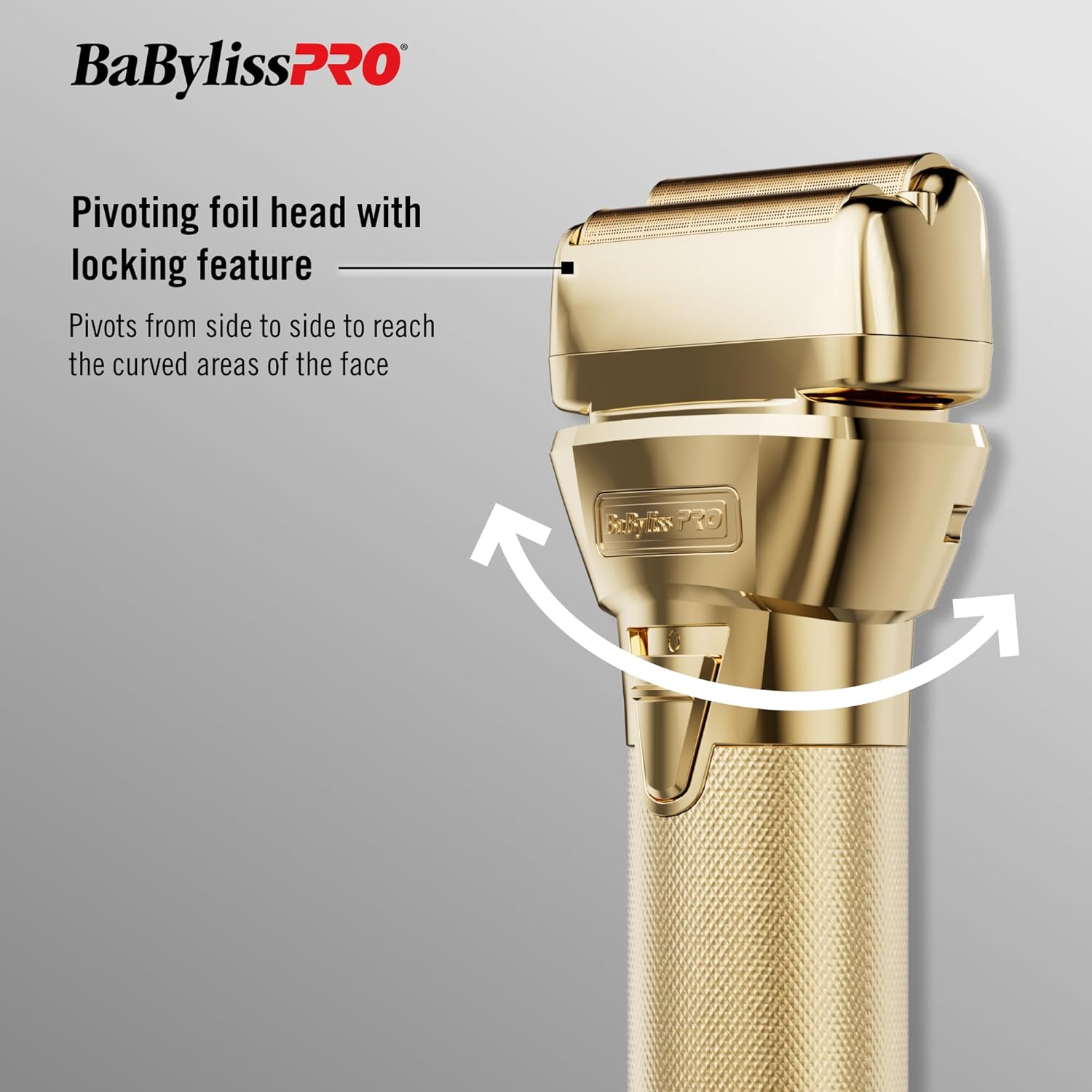 BaBylissPRO FXONE GOLDFX Double Foil Cordless Shaver – Professional Finishing Shaver with Interchangeable Battery