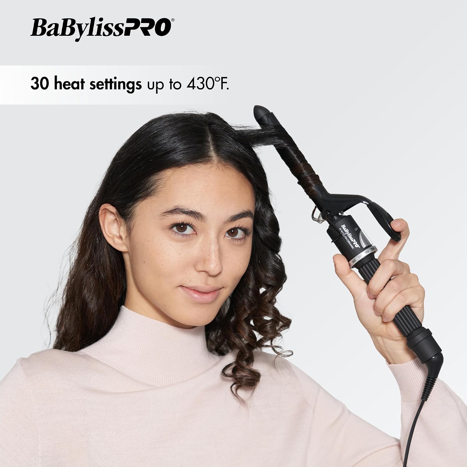 BaBylissPRO Porcelain Ceramic Spring Curling Iron BP75SUC