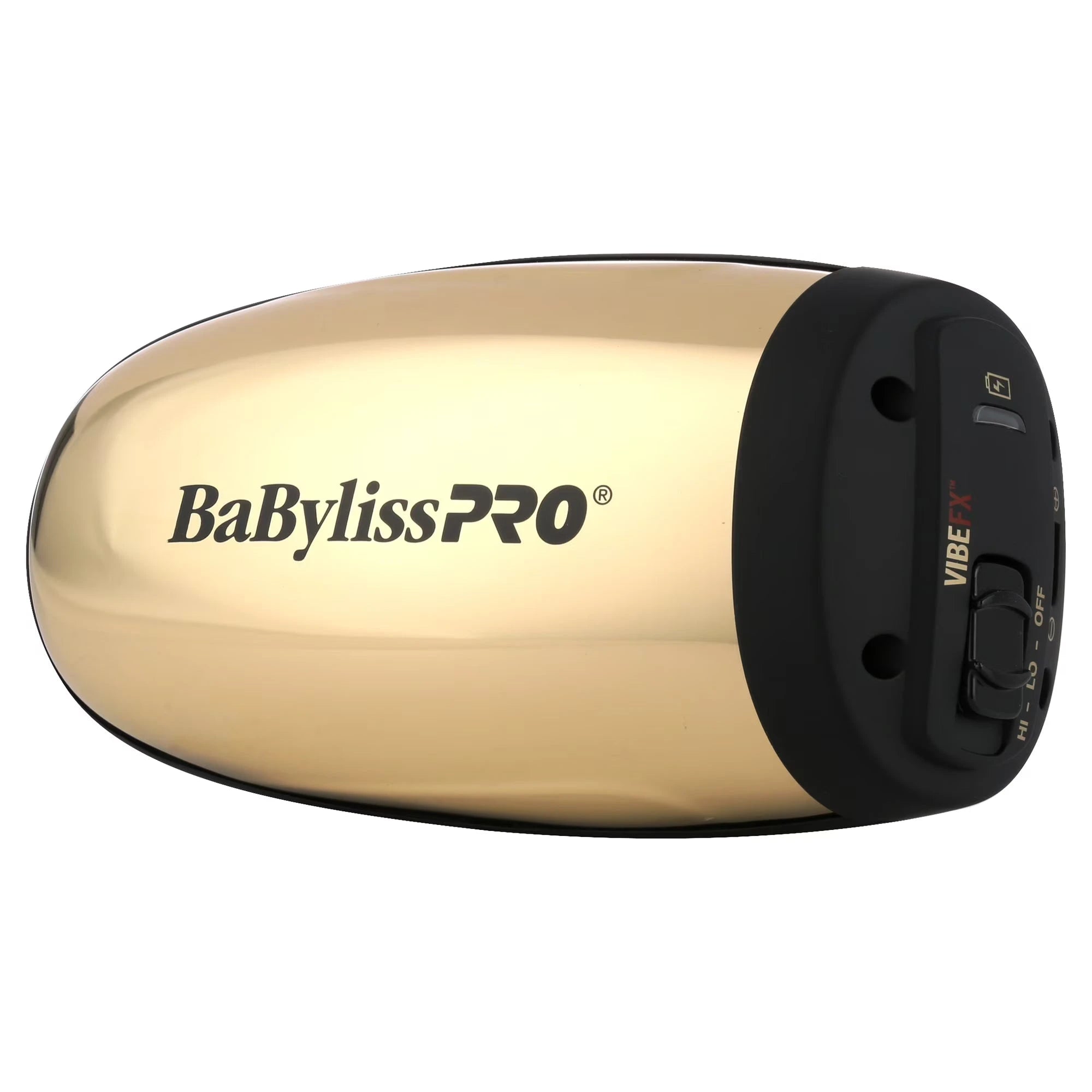 BaBylissPRO VIBEFX Cord/Cordless Massager Gold – Professional 2-Speed Barber Massager (FXSSMG)