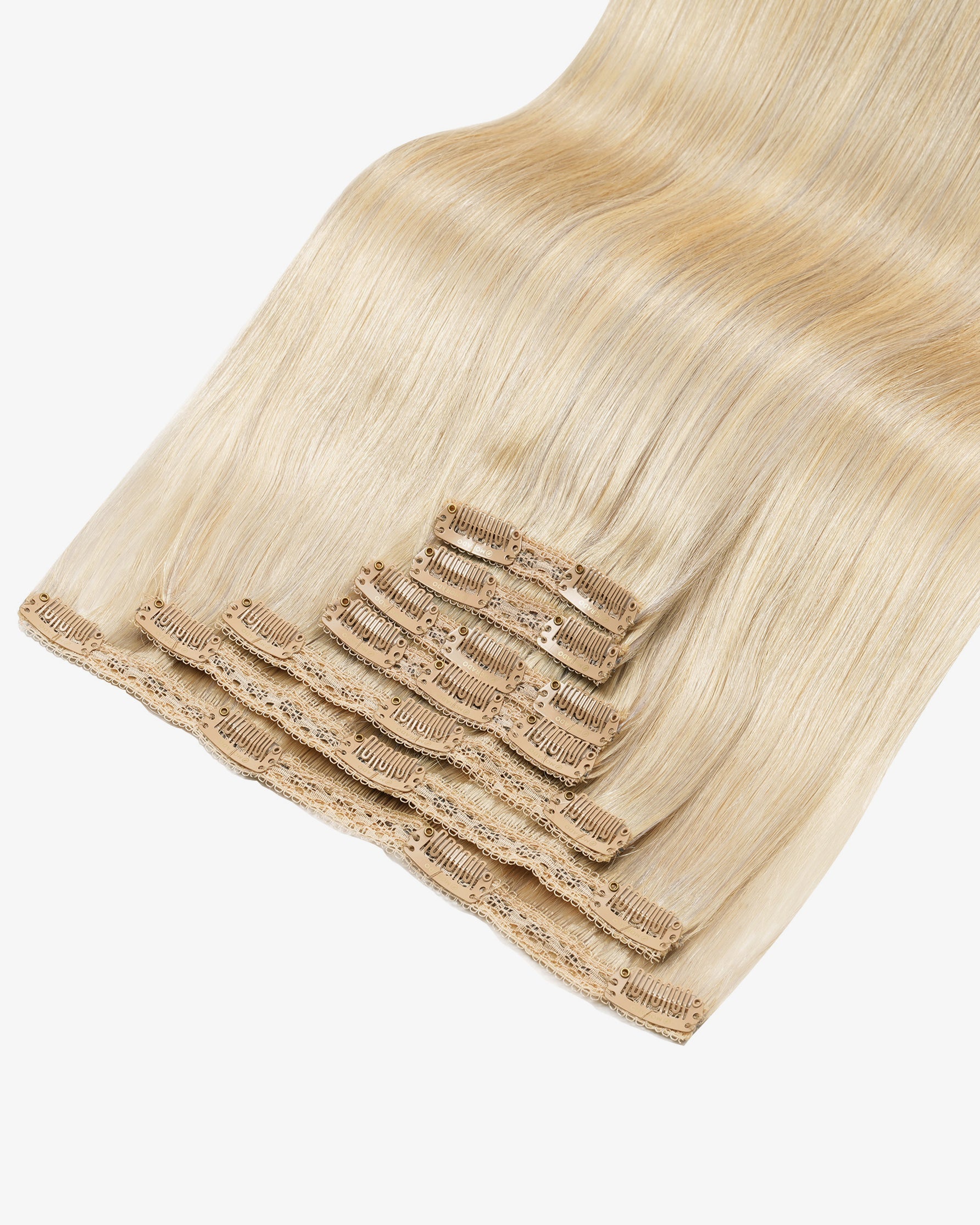 Clip-In Hair Extensions Ash Blonde with Strawberry Blonde #18/22