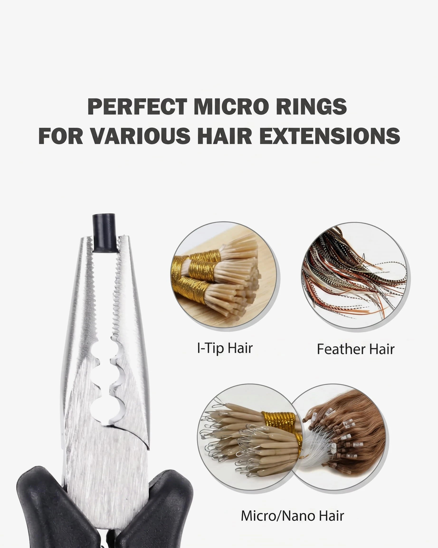 Copper Flare Beads Silicone Free (I-Tip) - Morado Hair