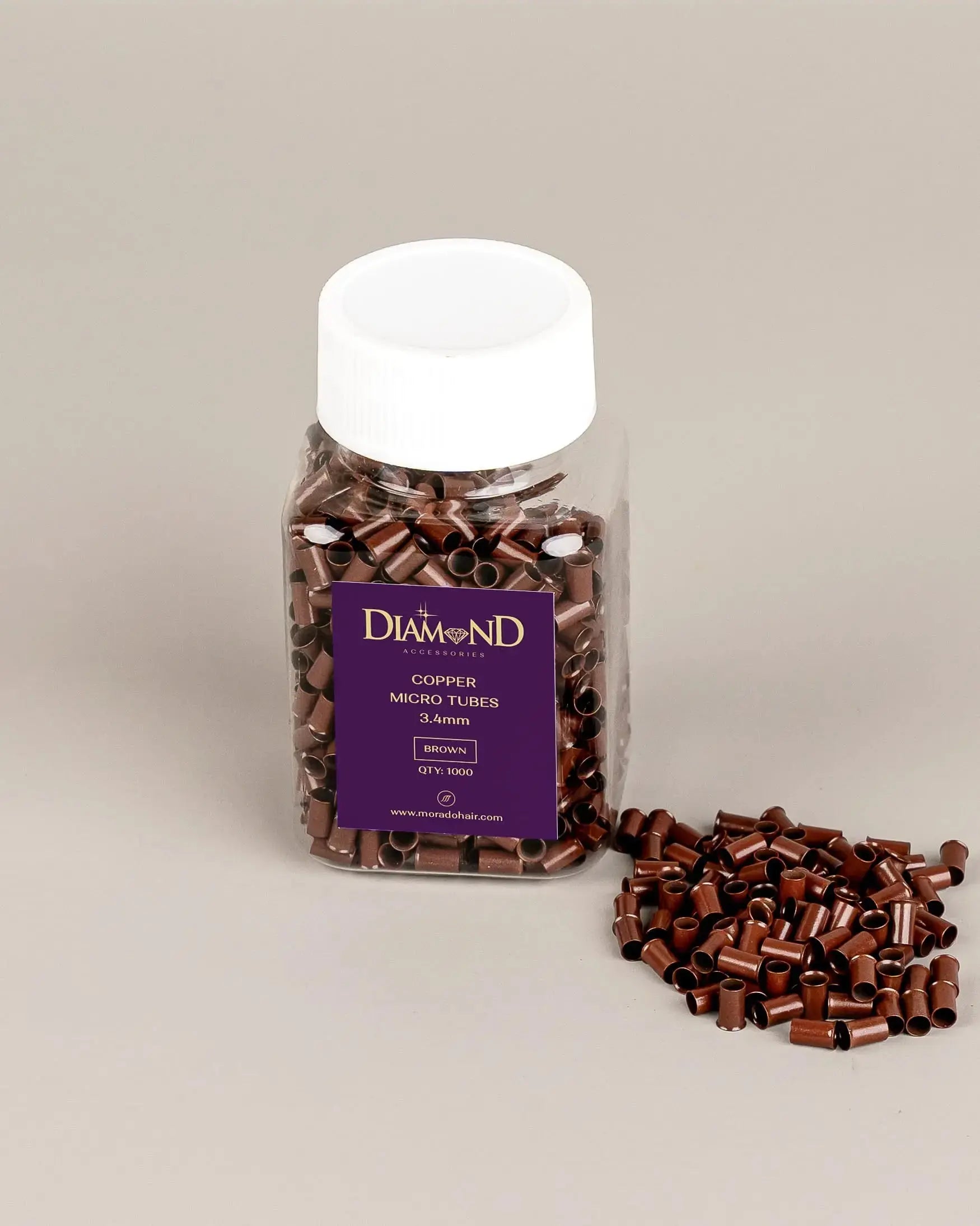 Copper Flare Beads Silicone Free (I-Tip) #color_brown