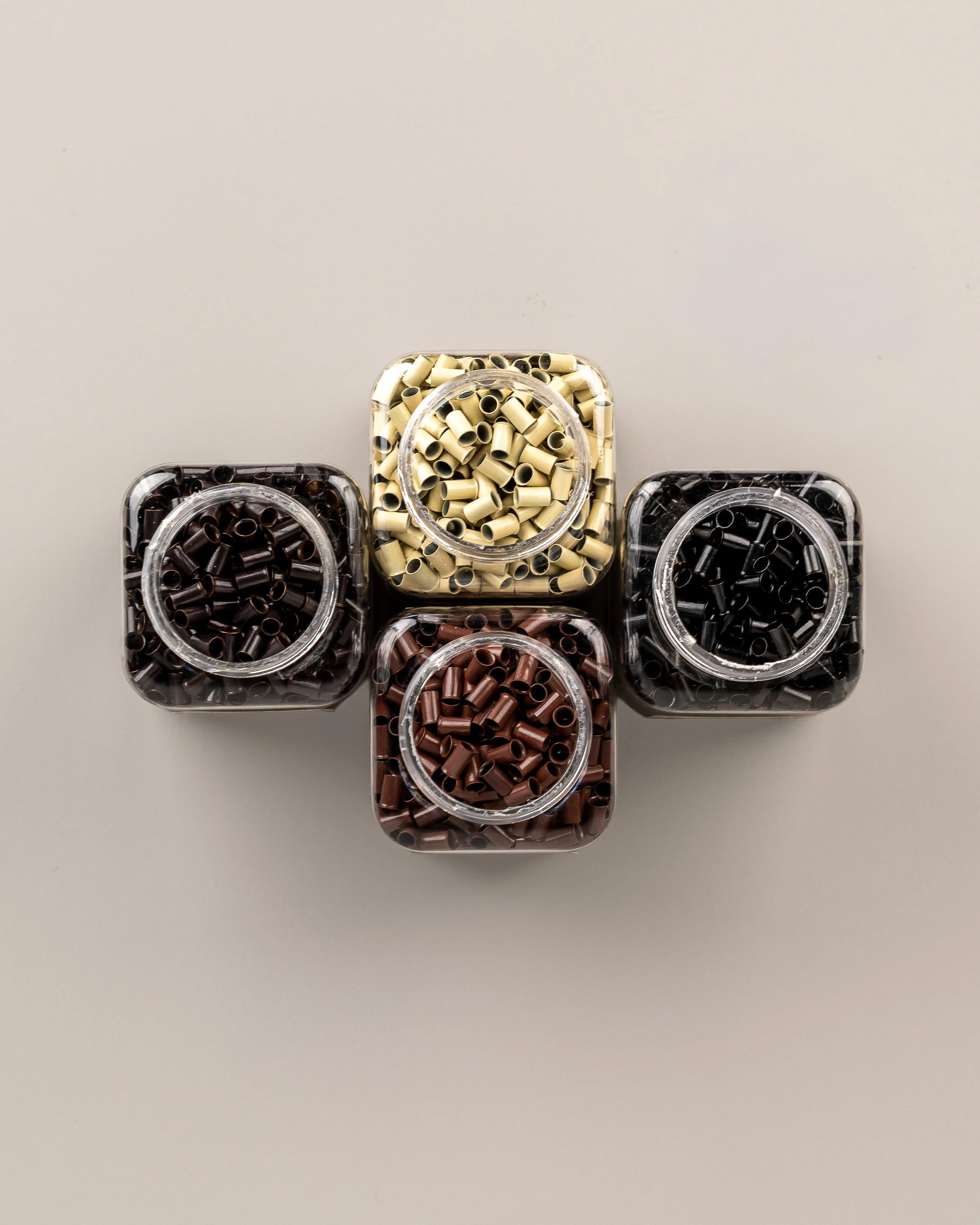 Diamond Copper Flare Beads Silicone Free (I-Tip) 4mm x 3.6mm x 6mm - 1000pcs, Hair Extension Beads