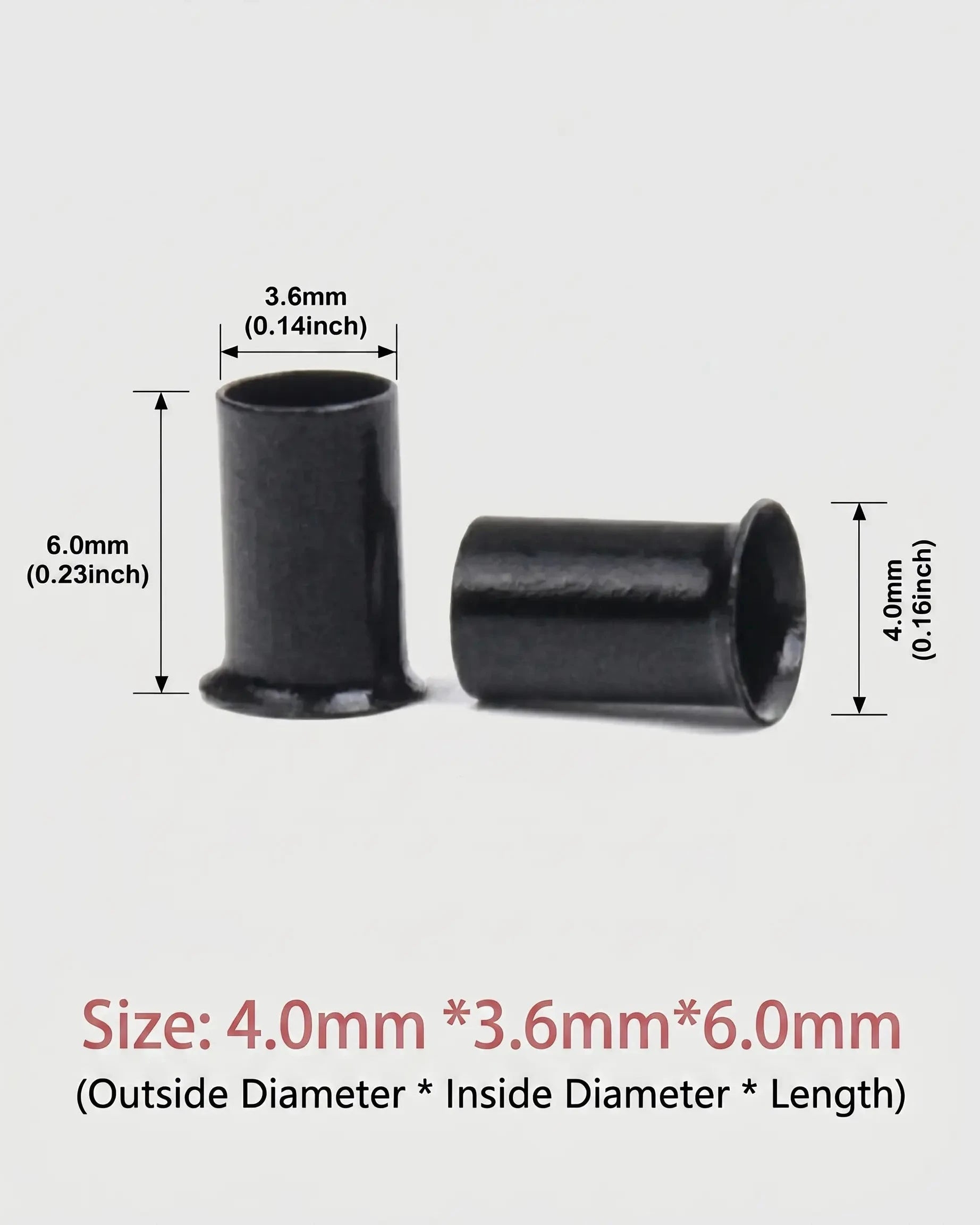 Copper Flare Beads Silicone Free (I-Tip) 4mm x 3.6mm x 6mm 
