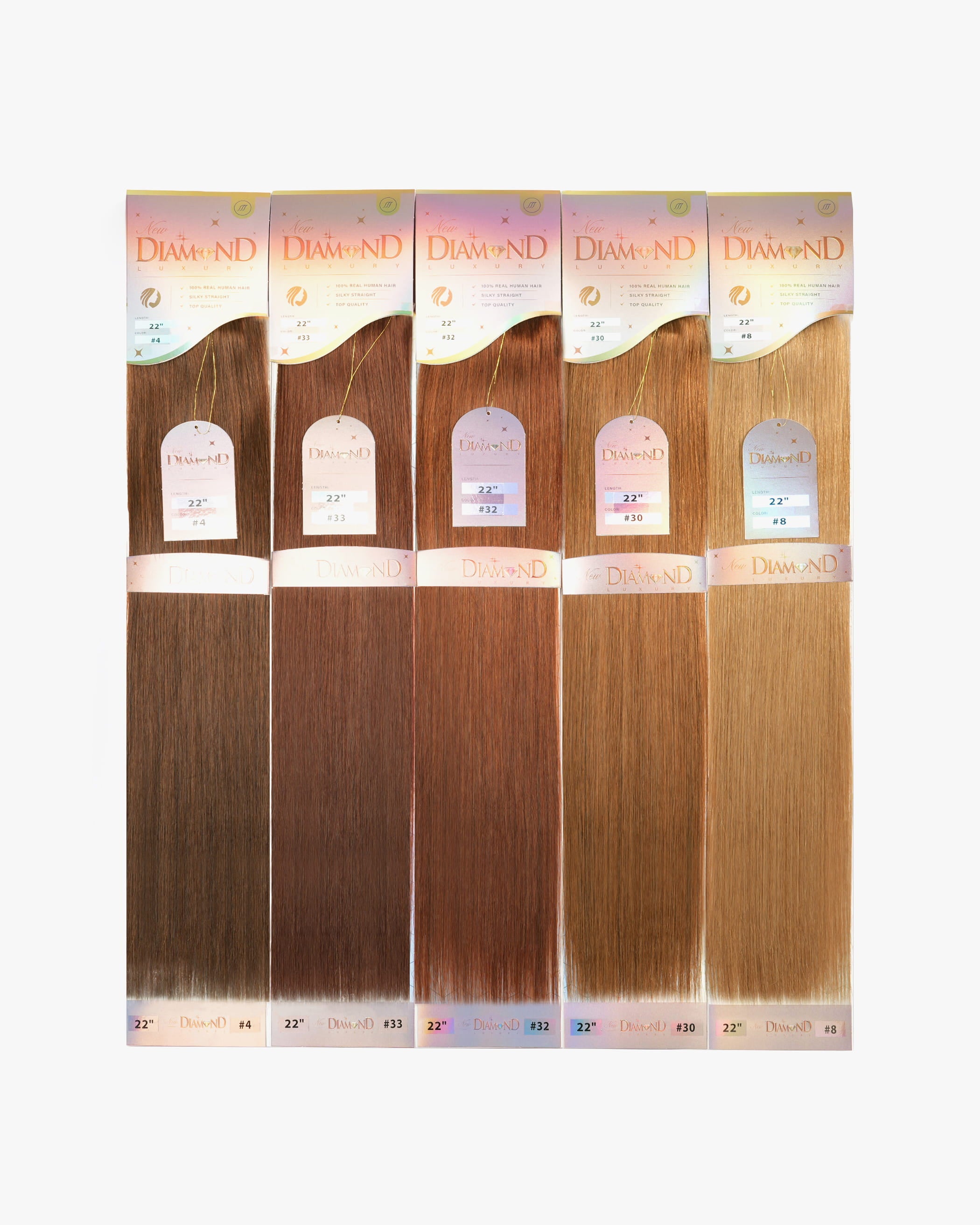 Diamond Weft hair extensions retail packaging
