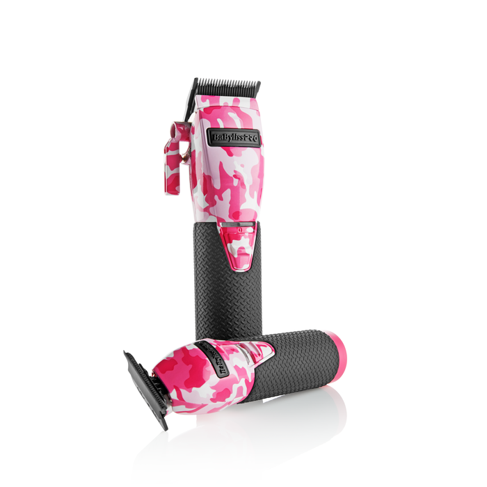 BABYLISSPRO LIMITEDFX PINK CAMO METAL LITHIUM CLIPPER & TRIMMER