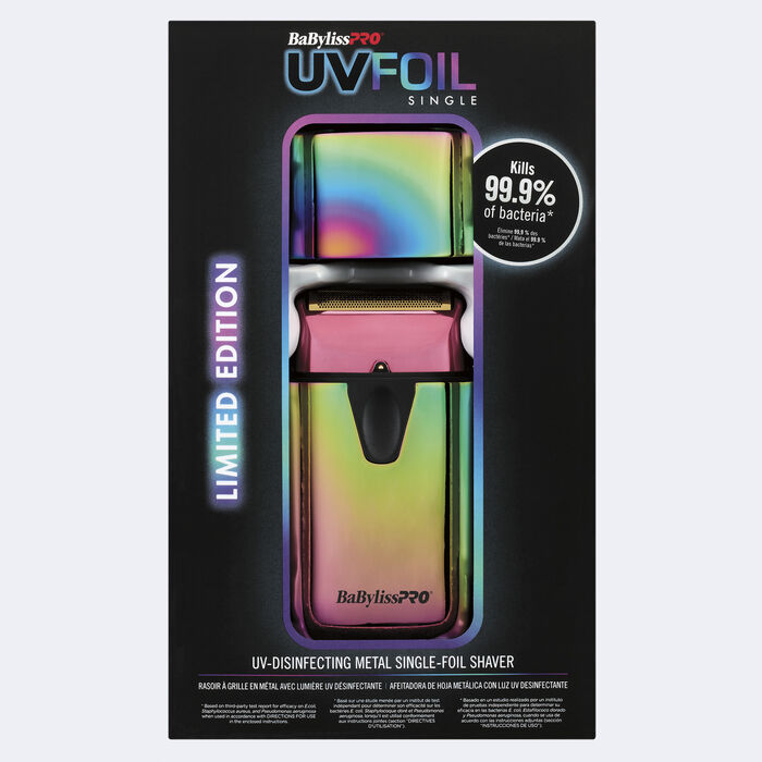 BABYLISSPRO LTD EDITION IRIDESCENT UV-DISINFECTING SINGLE-FOIL SHAVER