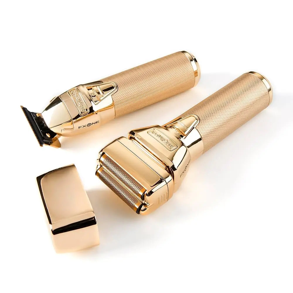 BaBylissPRO FXONE GoldFX TRIMMER & DBL FOIL SHAVER PREPACK (Bonus! Free Dual Charger) BaBylissPRO