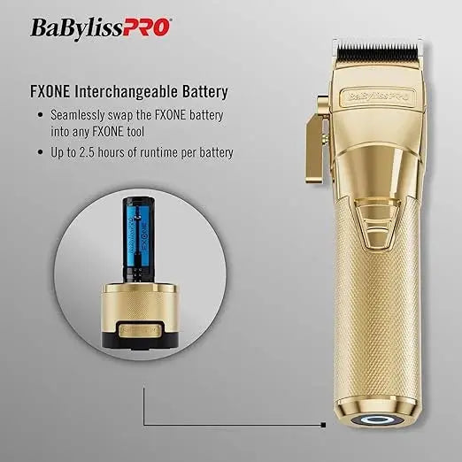 BaBylissPRO FXONE GOLD/MATTE BLACK CORDLESS CLIPPER Global Morado Inc.