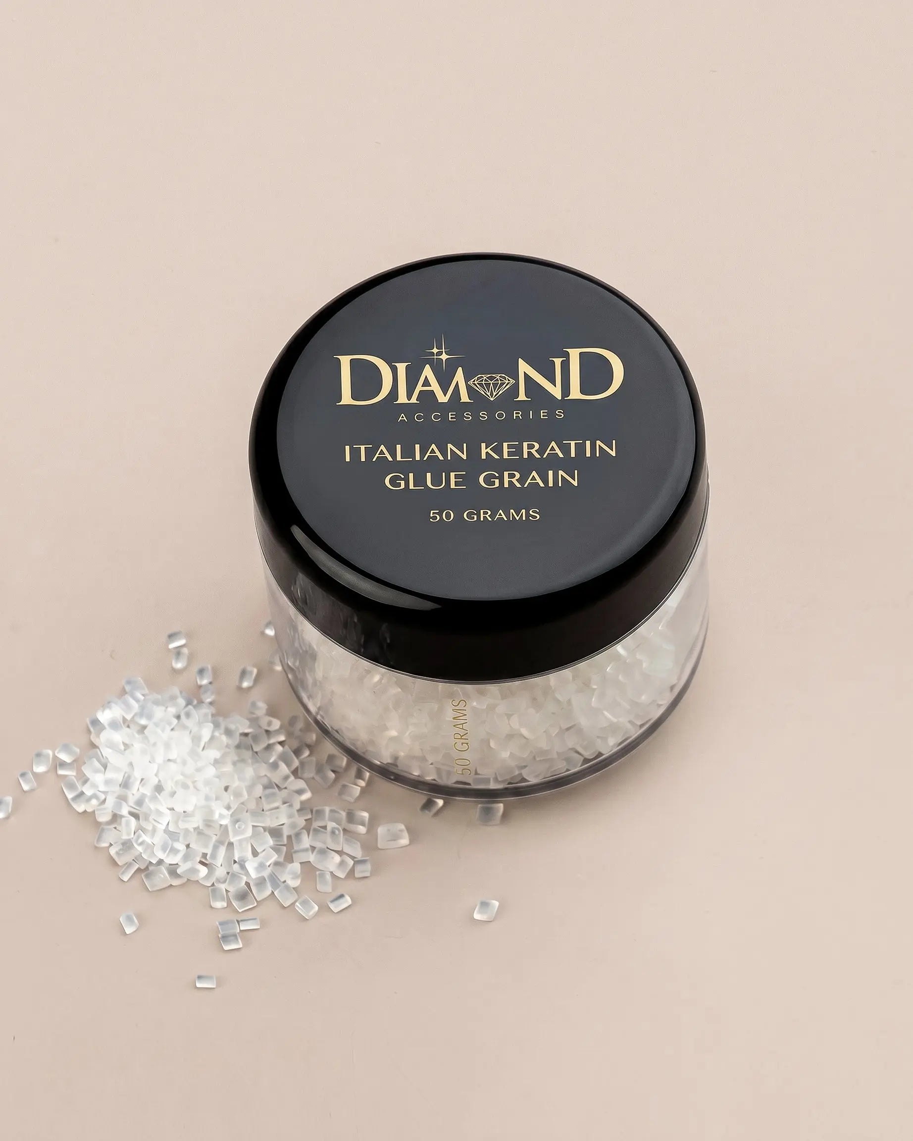 Diamond Italian Keratin Glue 50g – Strong Hold, Heat Activated, Clear Bond for Hair Extensions 
