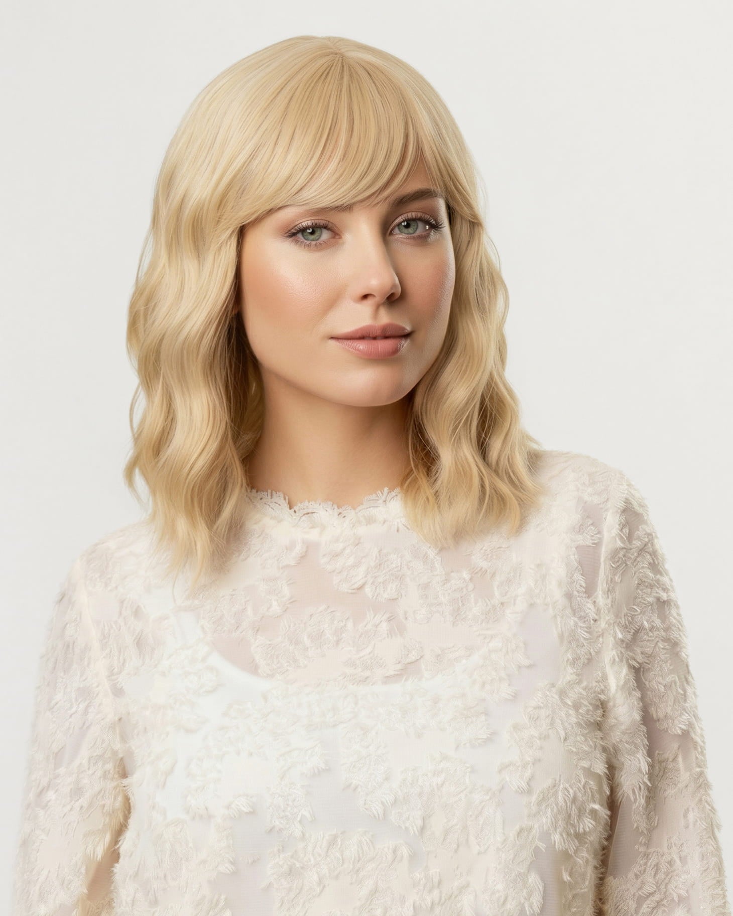 Premium Synthetic Full Wig With Skin Laura 12"