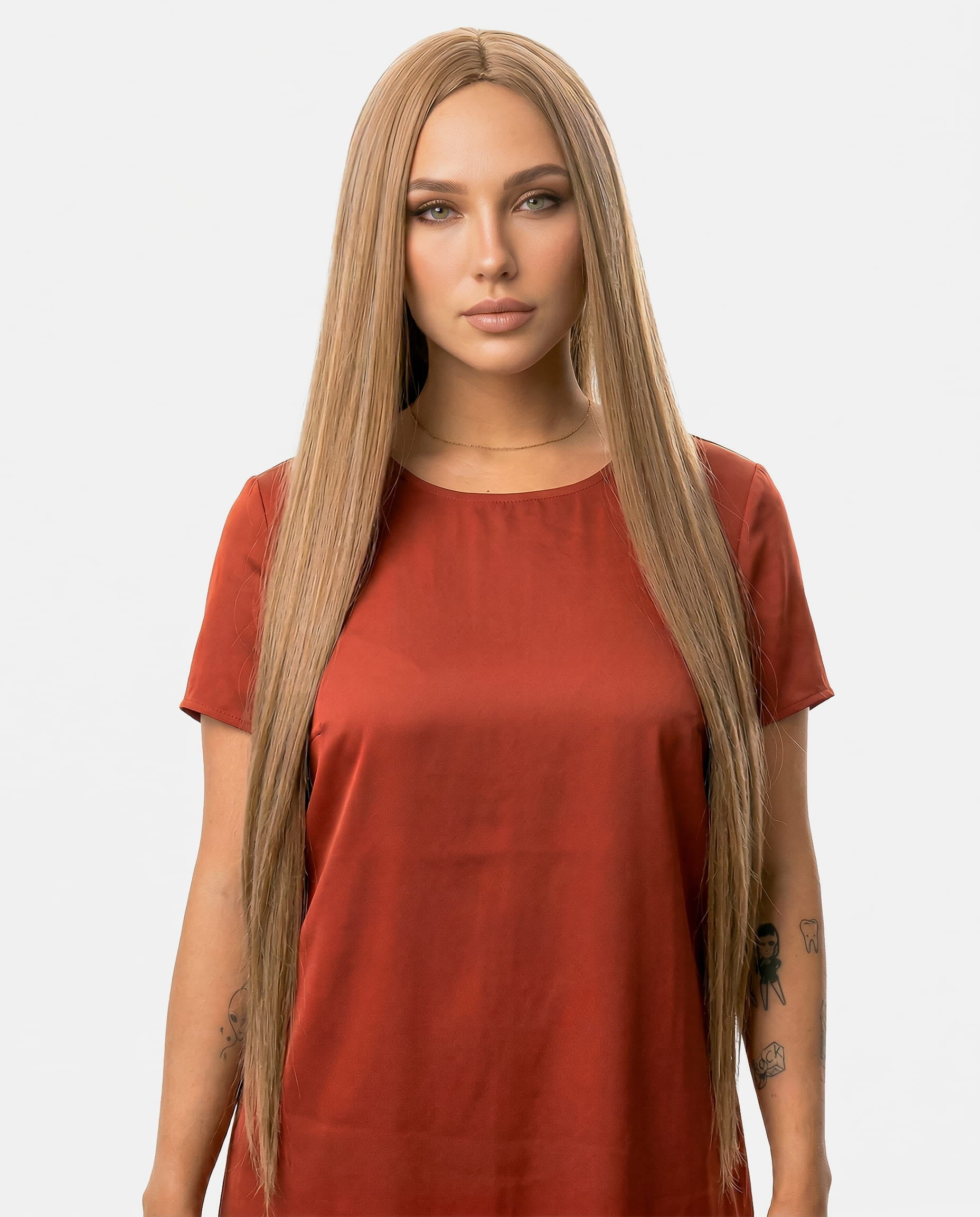 Premium Synthetic Full Wig with Skin Mary 34" 