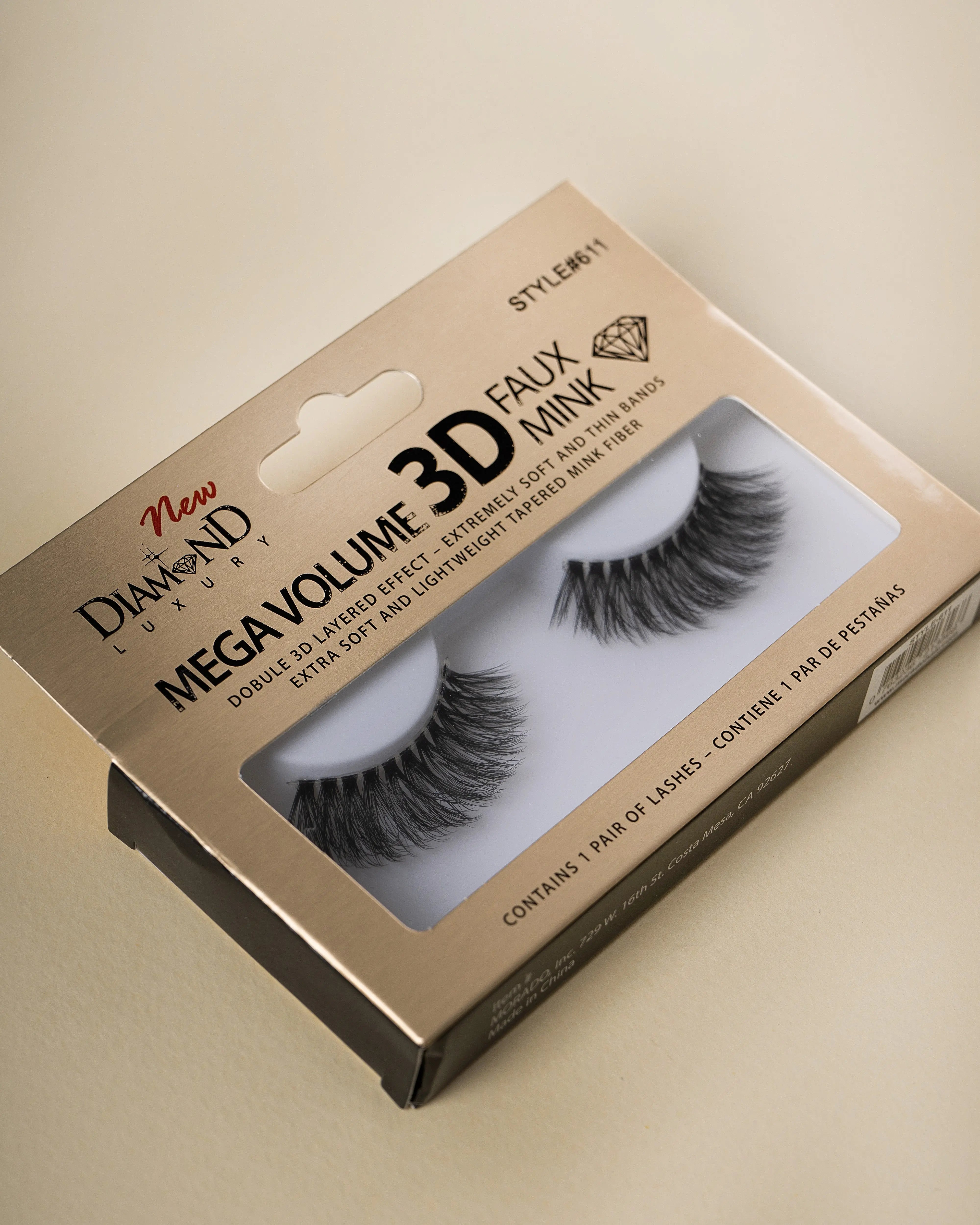 Mega Volume 3D Faux Mink Lash  Pkg