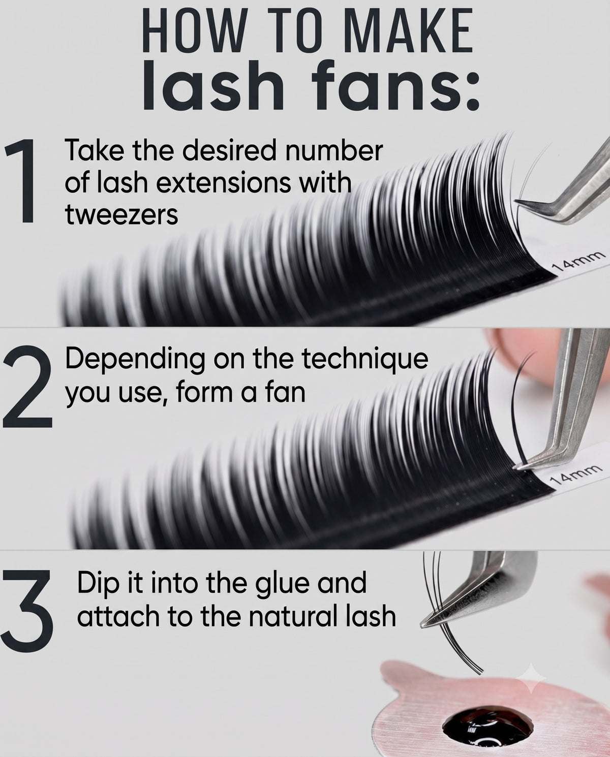 Diamond Classic Faux Mink Individual Eyelash Extensions - 12 Rows