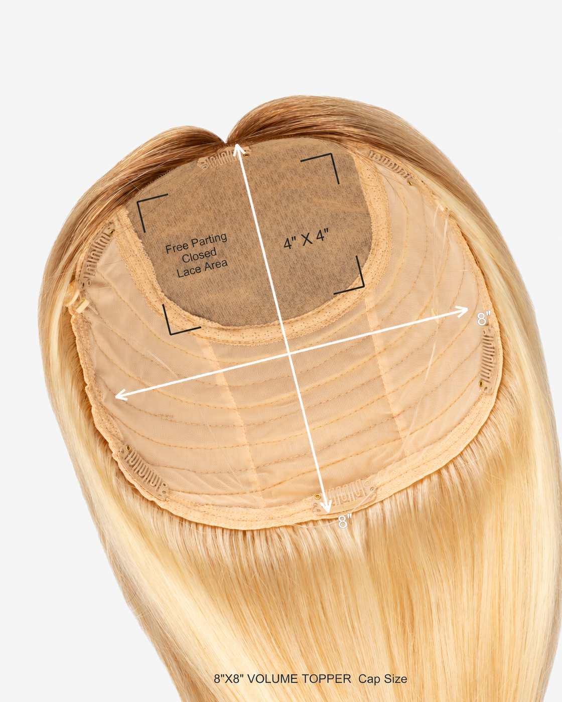 Aura Volume Hair Toppers Brown Rooted Honey Blonde Blend #R4S27