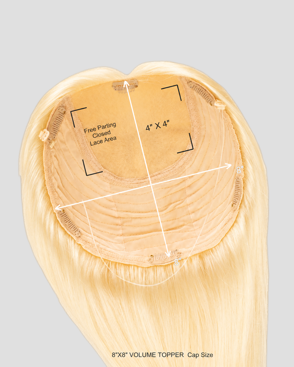 Aura Volume Hair Toppers Platinum Blonde #613