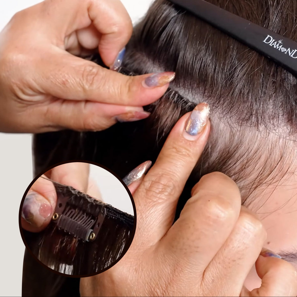 Morado_Hair_Weft_Application Guide 4 clip ins