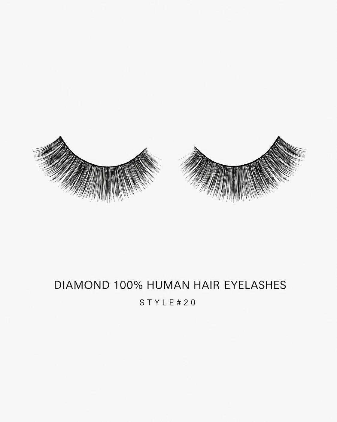 Human Hair Strip Eyelash Style 20