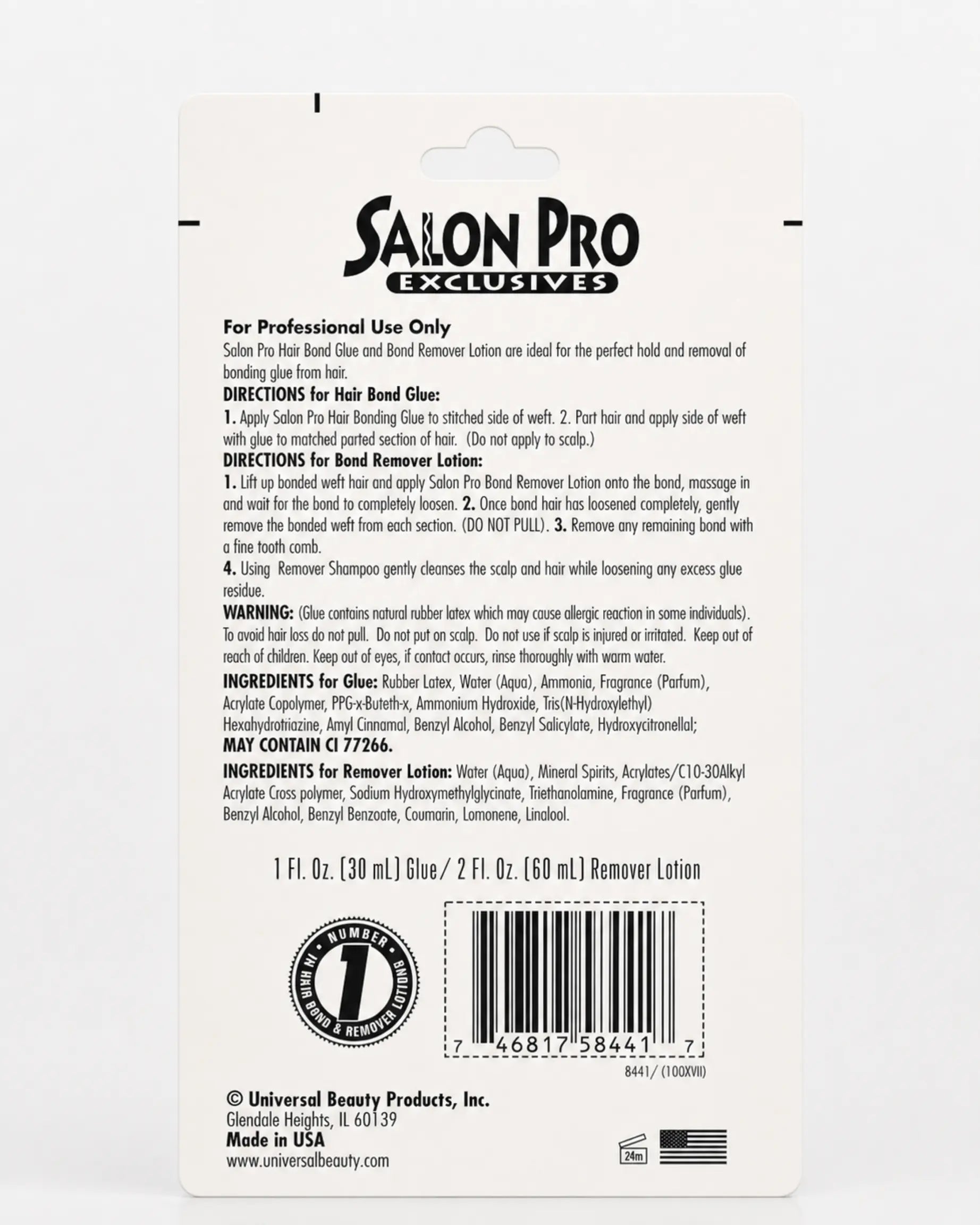 Salon Pro Blister Pack Back