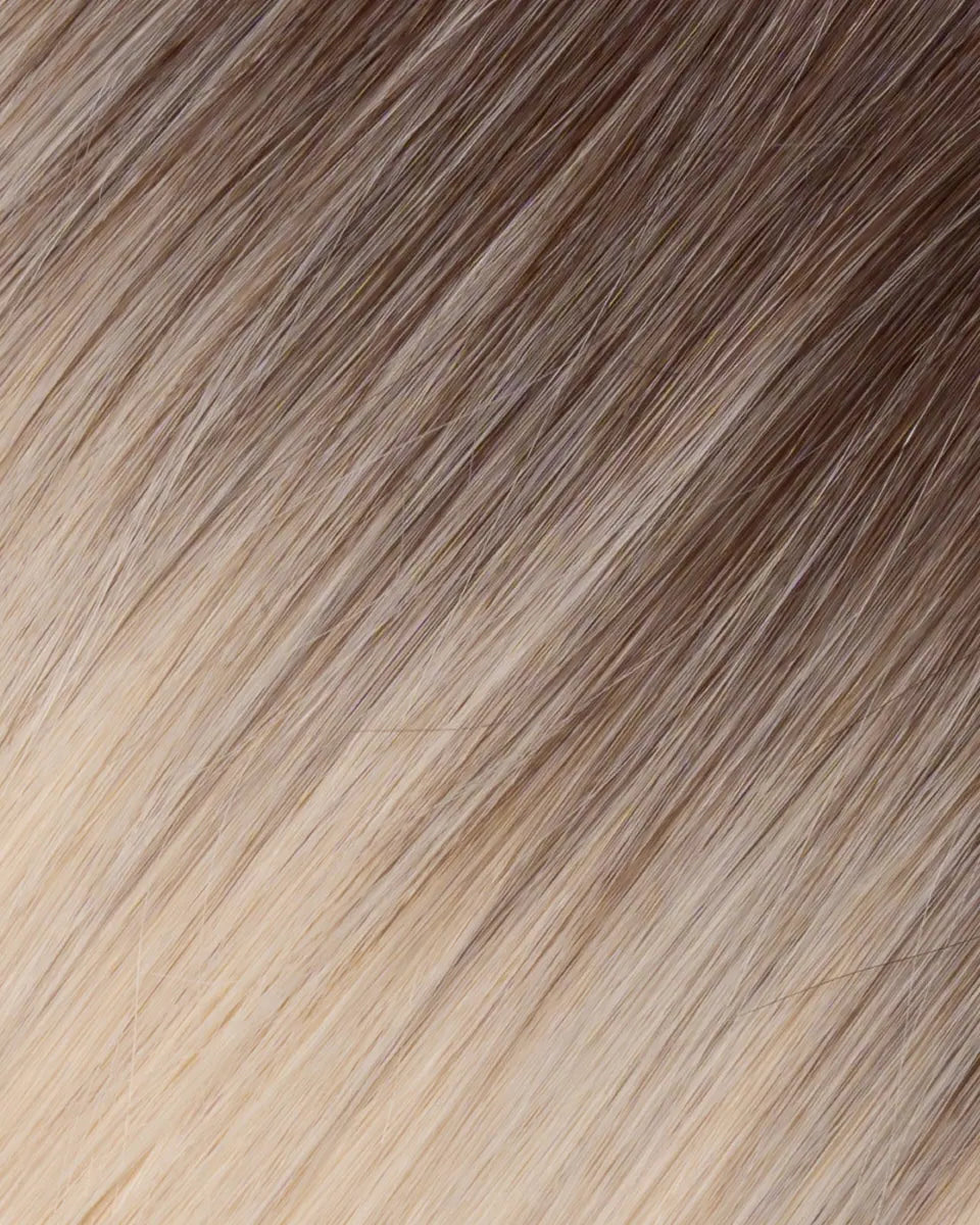 Tape-In Hair Extensions Warm Rooted Blonde Balayage #T4/613 - Morado Hair 
