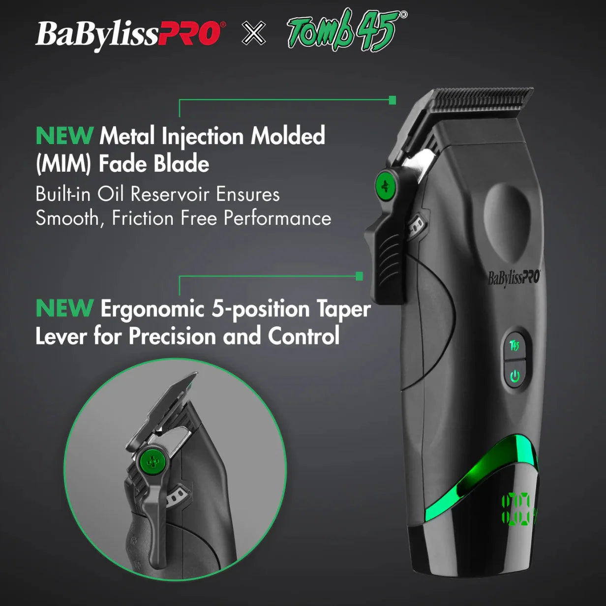 BaBylissPRO hair trimmer with Tomb45 ERGONOMIC DESIGN