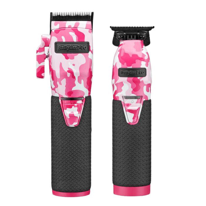 BABYLISSPRO LIMITEDFX PINK CAMO METAL LITHIUM CLIPPER & TRIMMER