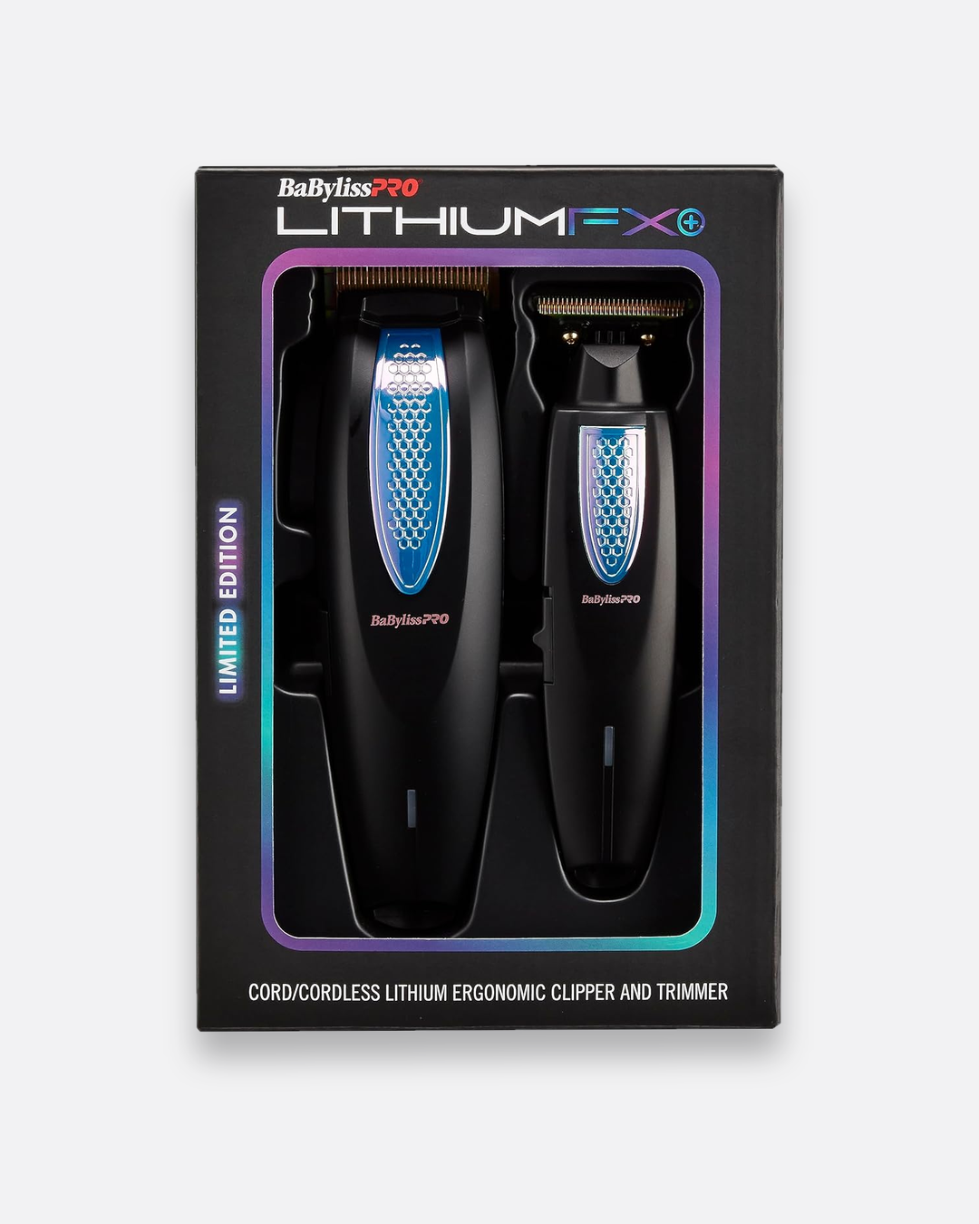 BaBylissPRO LithiumFX+ Limited Edition Iridescent Clipper & Trimmer Prepack (FX73HOLPKRB)